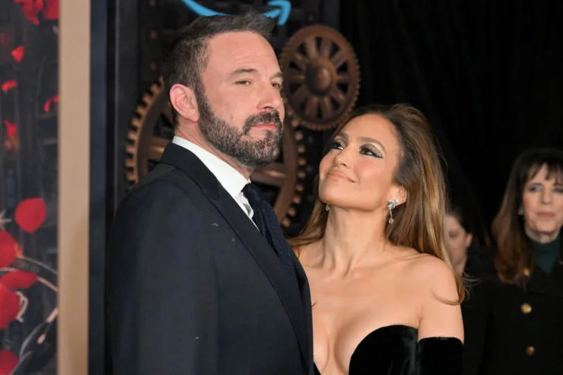 Jennifer Lopez (R) and US actor Ben Affleck attend Amazon's "This is Me... Now: A Love Story" premiere at the Dolby theatre in Hollywood, California, February 13, 2024. (Photo : ROBYN BECK/AFP via Getty Images)