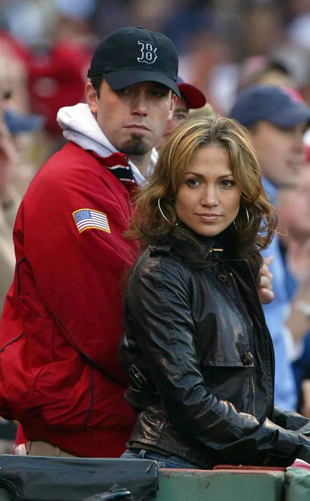 The two are seen at a Boston Red Sox game. The team is Ben's favorite.