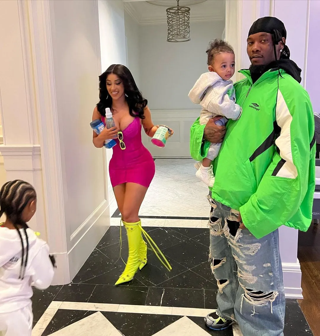 Cardi B and Offset with their kids