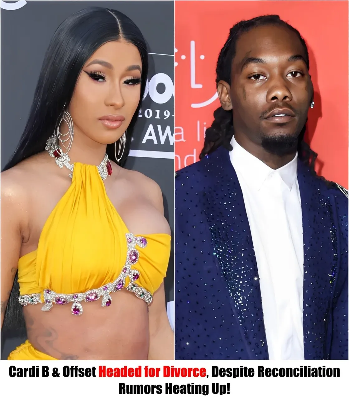 Cover Image for Cardi B and Offset Headed for Divorce, Despite Reconciliation Rumors Heating Up!