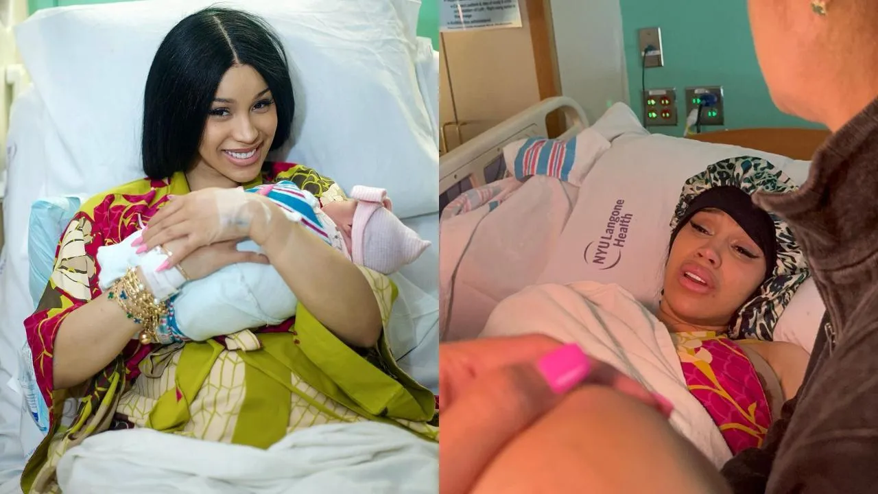 Pics: Cardi B welcomes third baby with Offset weeks after filing for divorce