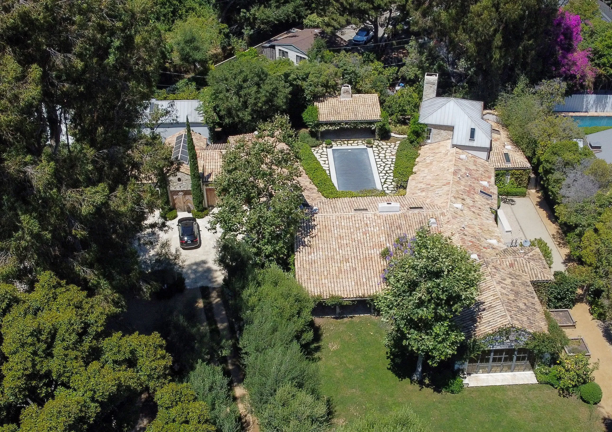 Aerial view of Ben Affleck's $20 million home.