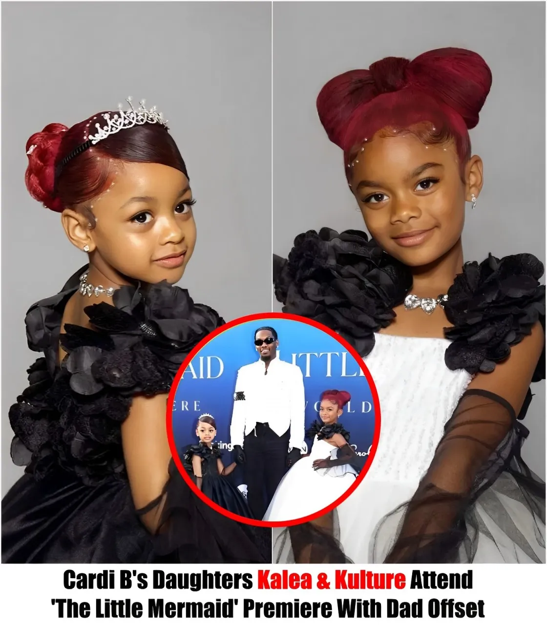 BREAKING NEWS: Cardi B’s Daughters Kalea And Kulture Attend “The Little Mermaid” Premiere With Dad Offset