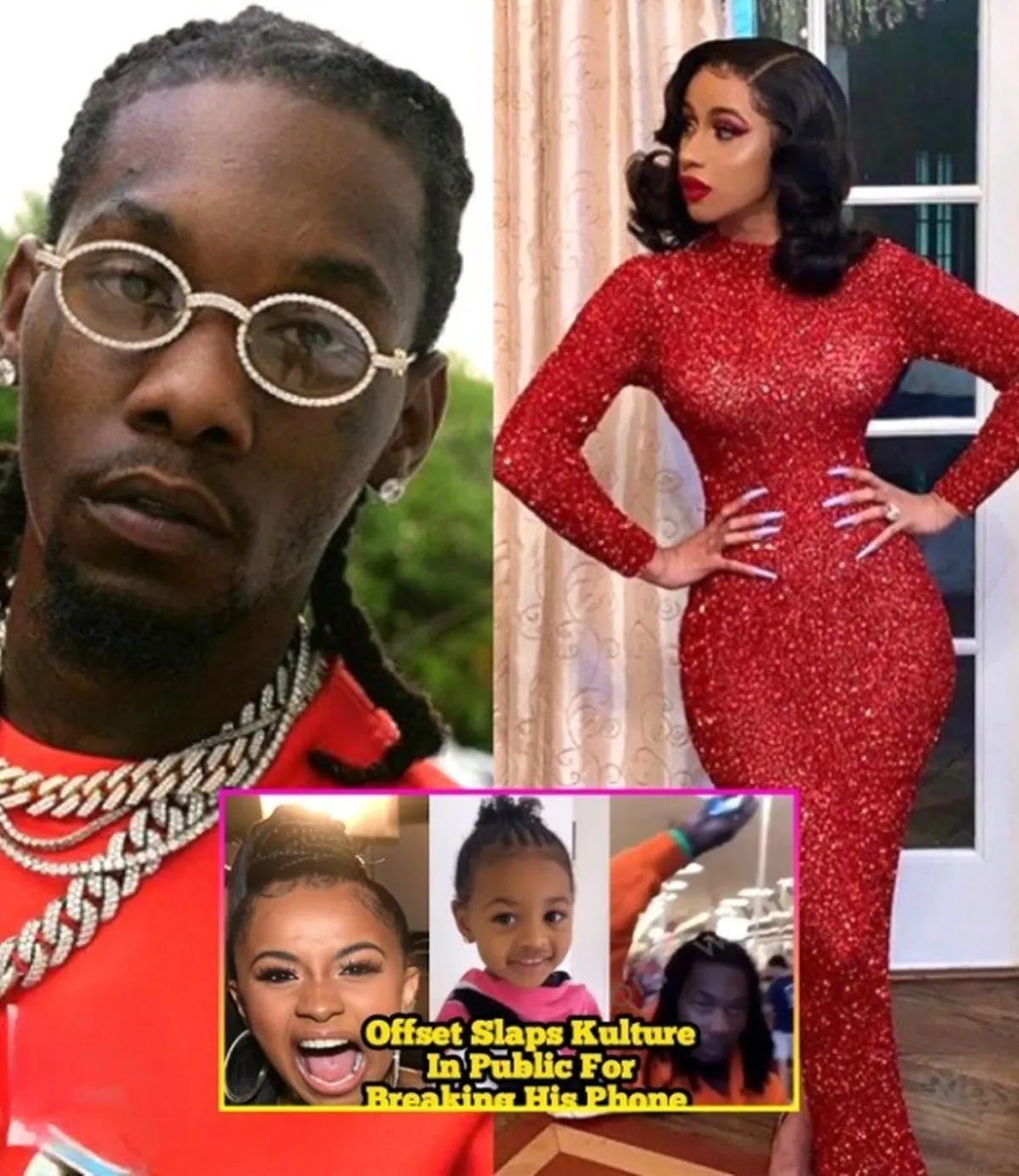 “Public Drama Unleashed!”: Cardi B Explodes at Offset After He Slaps Kulture for Breaking His Phone