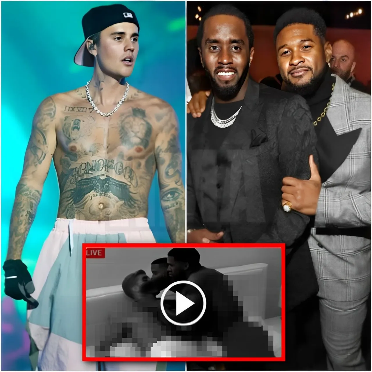 Nouvelle Scène D’usher Et Justin Bieber Avec Diddy Fuitée : Les Secrets Les Plus Sombres D’hollywood Révélés.