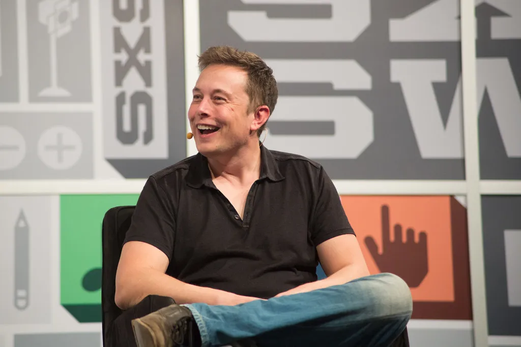 Elon Musk riendo en SXSW 2013 | Discurso inaugural de Elon Musk | Peter Tsai | Flickr