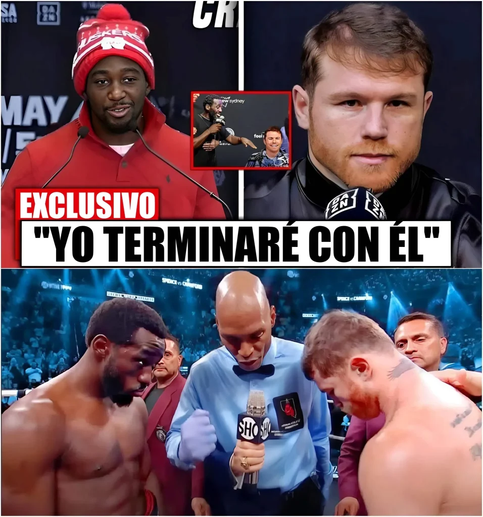 Terence Crawford hits back at Canelo during heated press conference: ‘I’ll finish this Mexican!’