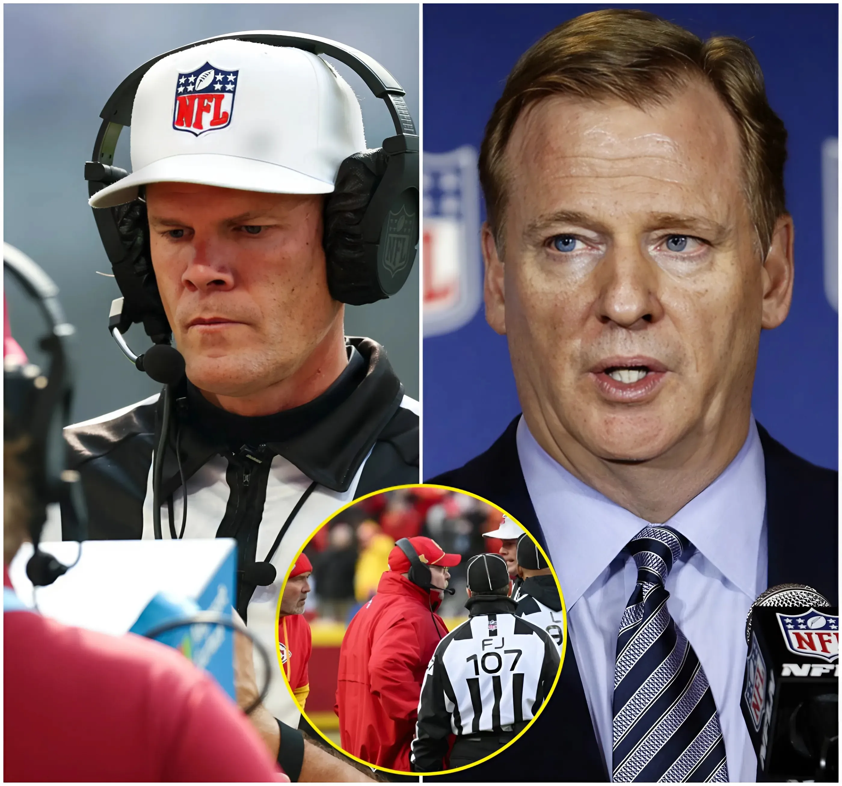 BREAKING: NFL general manager Roger Goodell has imposed the highest fine in NFL history on referee Clay Martin for major mistakes during the game between the Kansas City Chiefs and Buffalo Bills.THANHDUNG