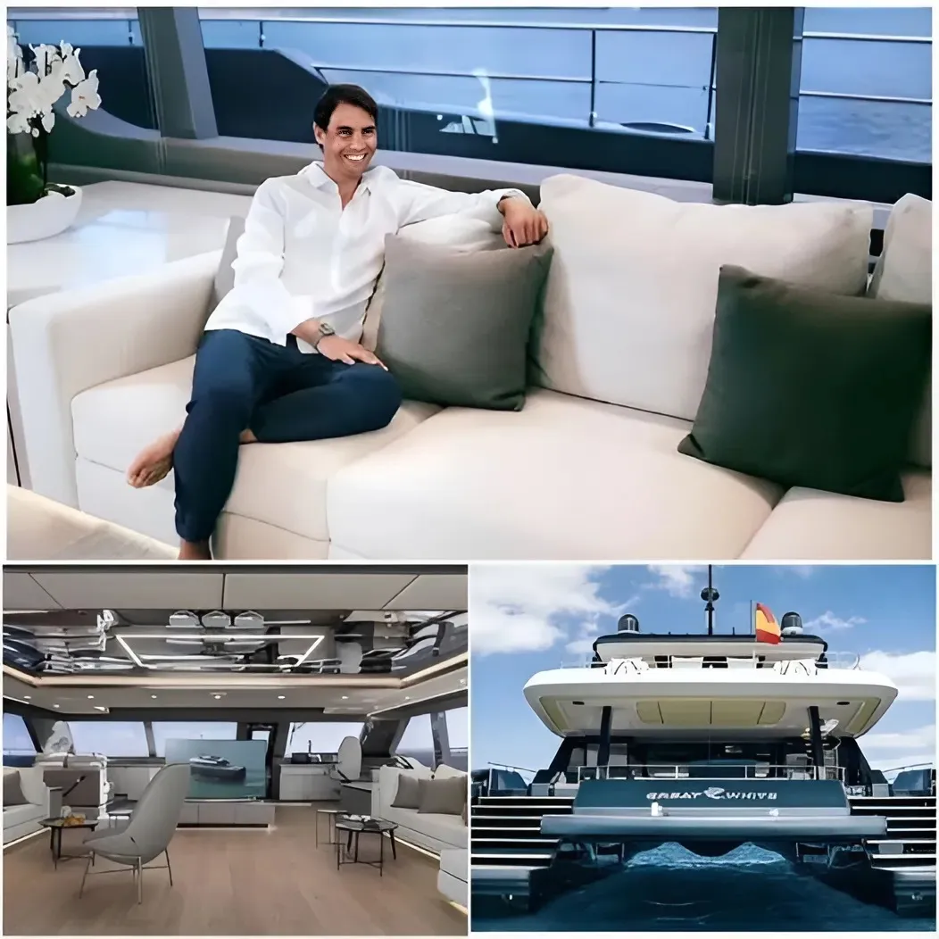 Explorez le yacht de luxe à 5 millions de livres de Rafael Nadal : Cinq télévisions, un garage pour jet-ski et une opulence inégalée.