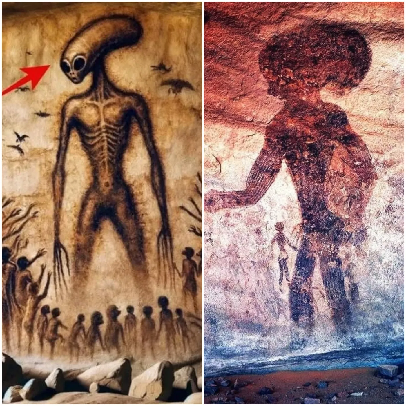 Décrypter les mystères du Tᴀssili N’Ajjer : les peintures rupestres anciennes et leurs figures extraterrestres énigmatiques