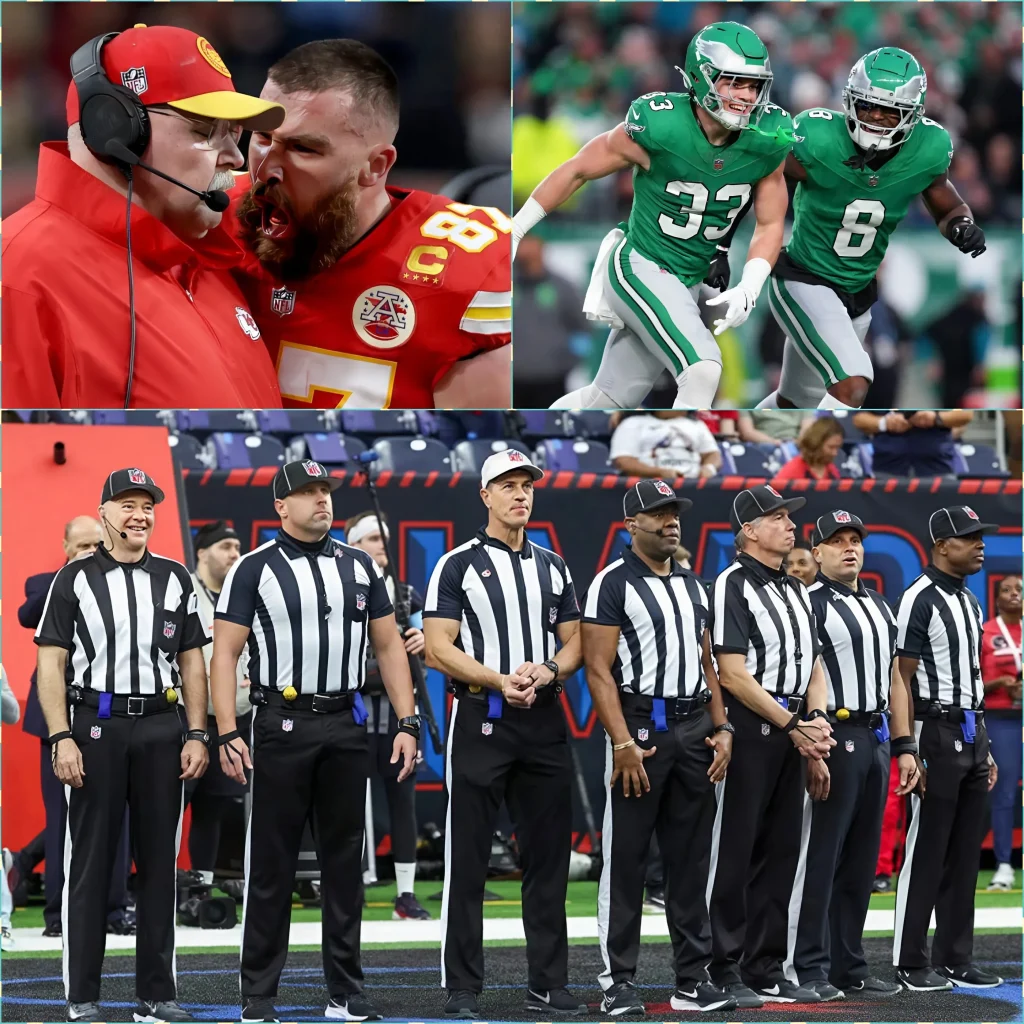 DERNIÈRE MINUTE : La NFL a surpris tout le monde en licenciant quatre arbitres ayant officié lors du match entre les Kansas City Chiefs et les Philadelphia Eagles en raison de leur implication dans le plus grand scandale de corruption de l’histoire de la ligue. Immédiatement, les fans des Chiefs ont exigé que le match soit rejoué, et voici la réponse de la NFL…