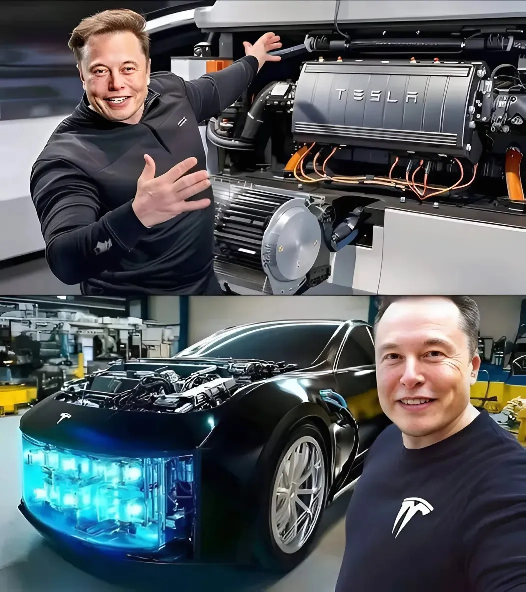 Elon Musk revela la última innovación de Tesla: el coche Modelo H impulsado por hidrógeno.