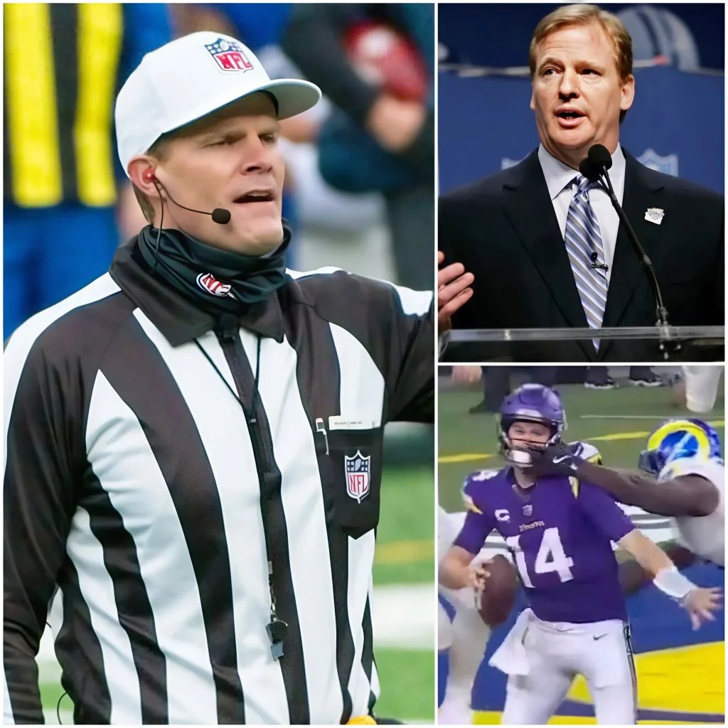 EXPLOSIVE: NFL Commissioner Roger Goodell has imposed the highest fine in NFL history on referee Clay Martin due to significant errors in the game between the Minnesota Vikings and the Los Angeles Rams.