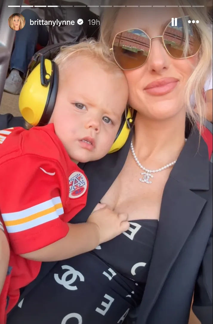 Brittany Mahomes and her child