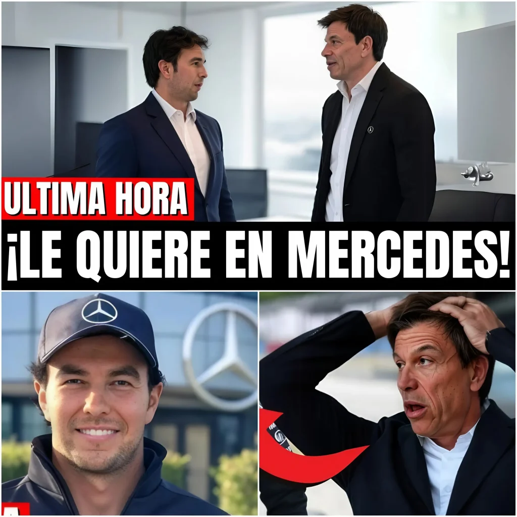 ¡BOMBAZO! TOTO WOLFF LE PIDE A CHECO PÉREZ QUE ESPERE ¡LE QUIEREN EN MERCEDES!