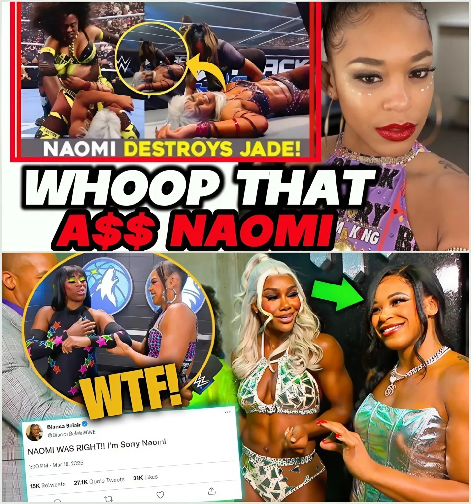 SERVES YOU RIGHT: Bianca BELAIR Reacts To Naomi’s BRUTAL ATTACK On Jade Cargill