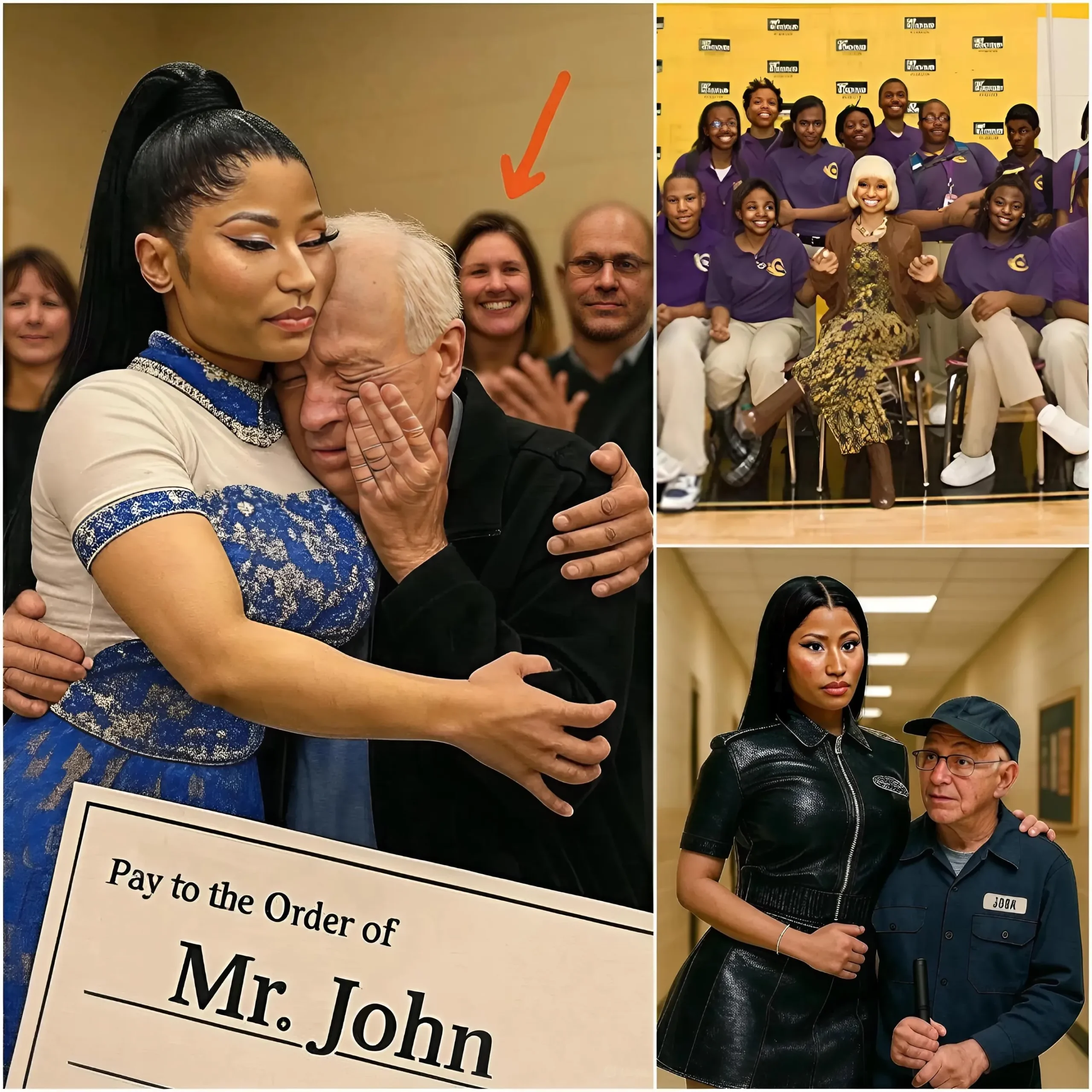 Cover Image for Upon visiting her old high school, Nicki Minaij was stunned to discover that her beloved caretaker, Mr. John, was still working to support his family at 79. What Nicki did next not only changed Mr. John’s life forever, but also left the school and the entire country speechless!