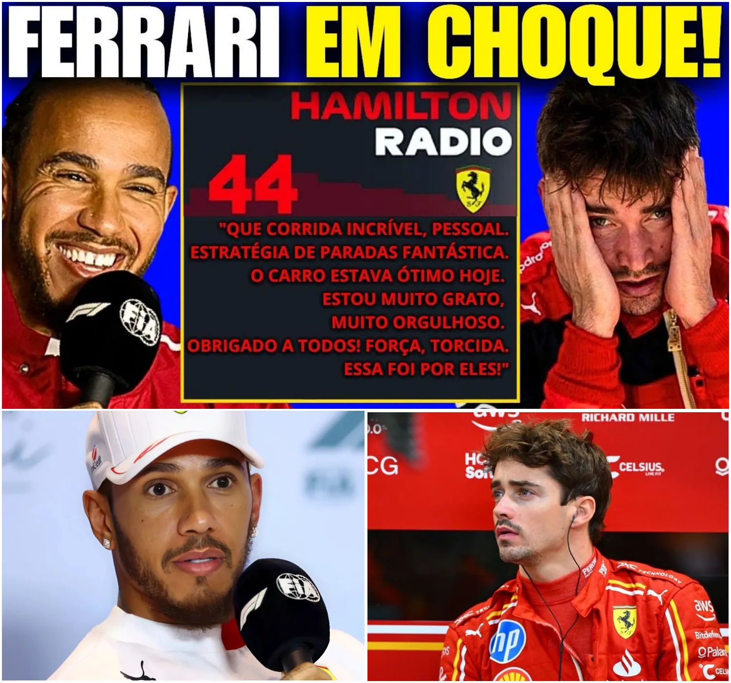 Cover Image for Vazou o ÁUDIO! Hamilton SE EMOCIONA após VOLTA HISTÓRICA em Ímola!