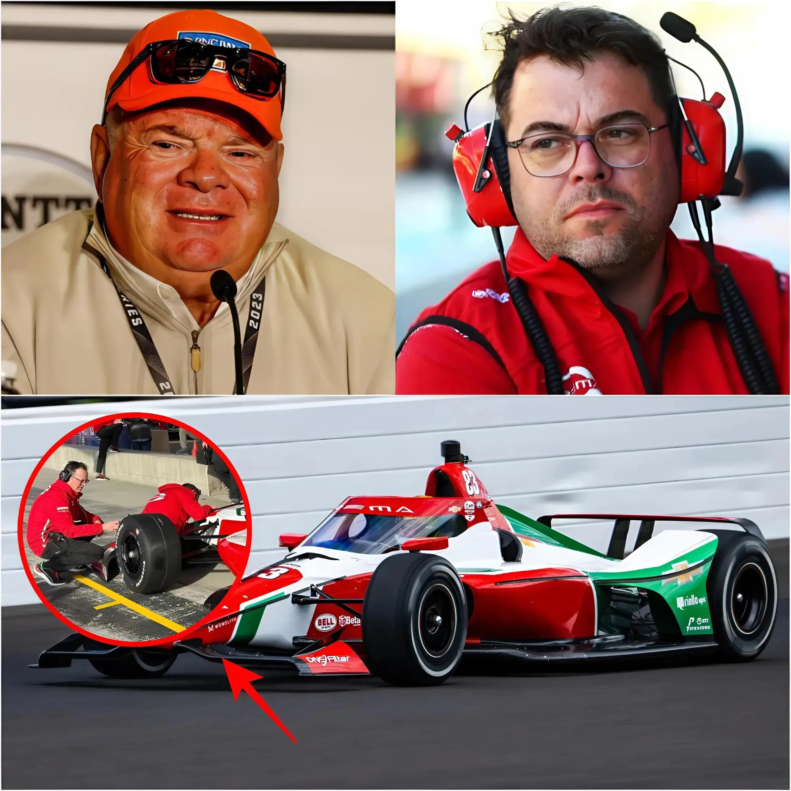 Cover Image for “THEY CHEATED!” 🚨🚨 Chip Ganassi Racing ACCUSES Prema Racing of illegally punching holes in the brake pads of Robert Shwartzman’s Indianapolis 500 win.