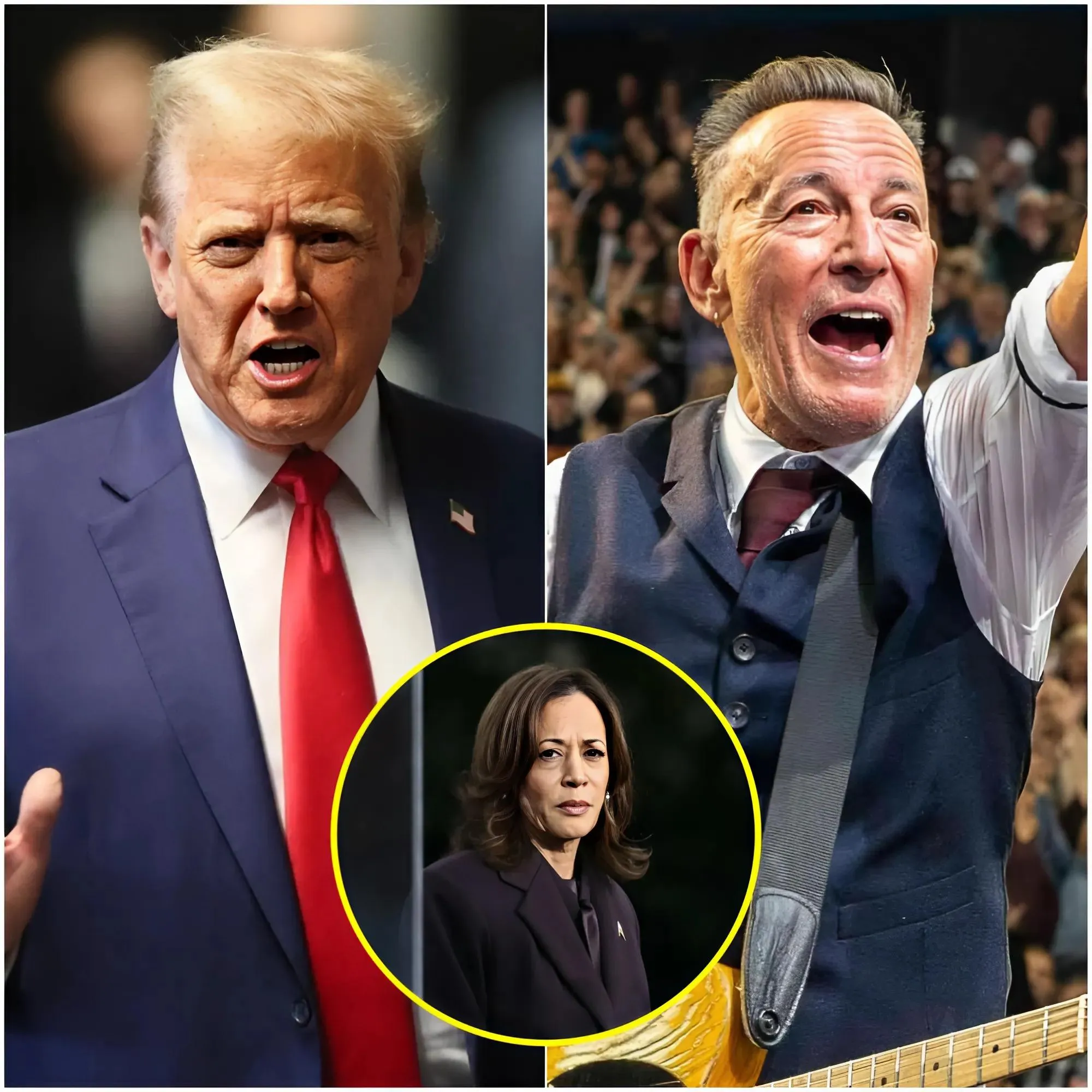 Cover Image for Präsident Trump sagte, er werde eine Untersuchung der Unterstützung des Musikers Bruce Springsteen für die Präsidentschaftskandidatur der ehemaligen Vizepräsidentin Kamala Harris im Jahr 2024 beantragen.