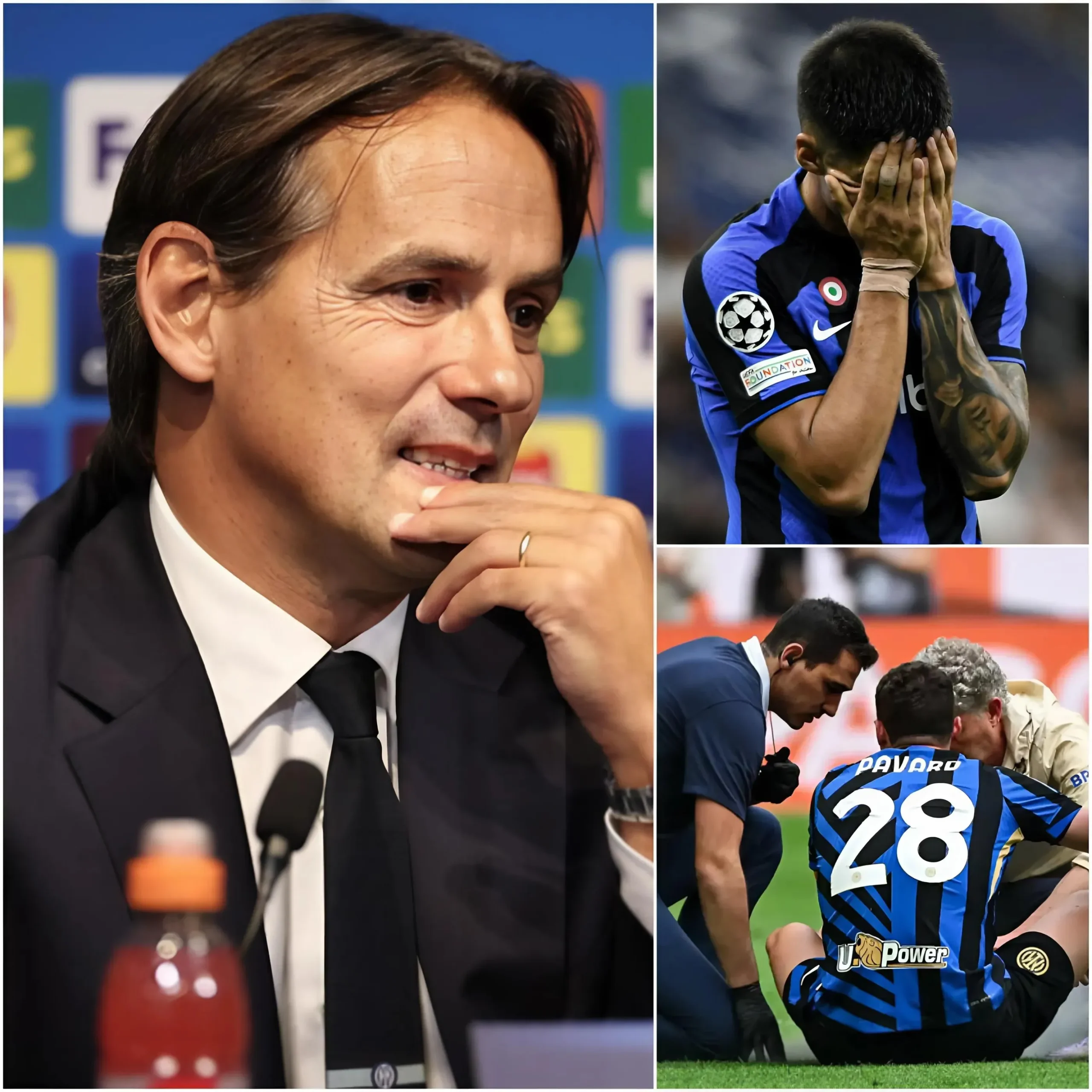 Cover Image for NOTIZIA TRISTE: Simone Inzaghi annuncia le ultime novità prima della partita contro il Calcio Como: 4 giocatori chiave saranno assenti, il sogno di vincere la Serie A si allontana sempre di più…
