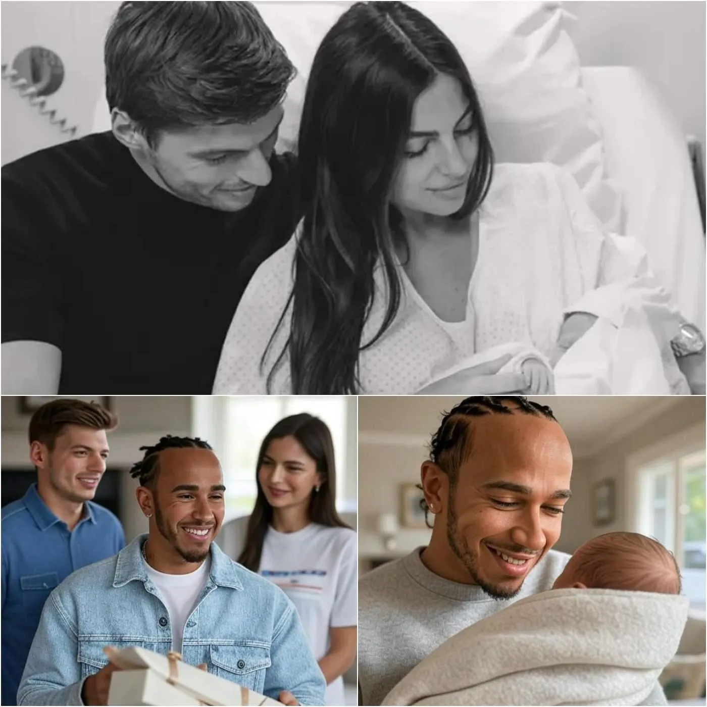 Cover Image for Lewis Hamilton fez uma visita surpresa à casa de Max Verstappen para conhecer a filha recém-nascida do piloto holandês, Lily. Hamilton deu a Lily Verstappen um colar deslumbrante como uma bênção especial para o bebê. Detalhes nos comentários abaixo.