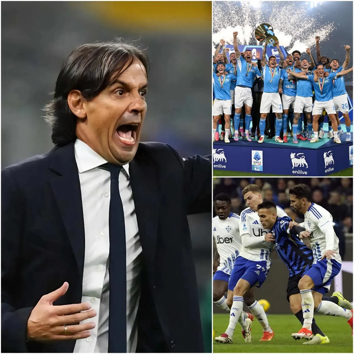 Cover Image for NOTIZIA SHOCK: L’inter Perde Lo Scudetto Nonostante La Vittoria, L’allenatore Inzaghi Furioso Dichiara “il Napoli Ha Truccato La Partita Contro Il Cagliari…” – La Verità Svelata Dietro Le Quinte Scuote I Media Italiani