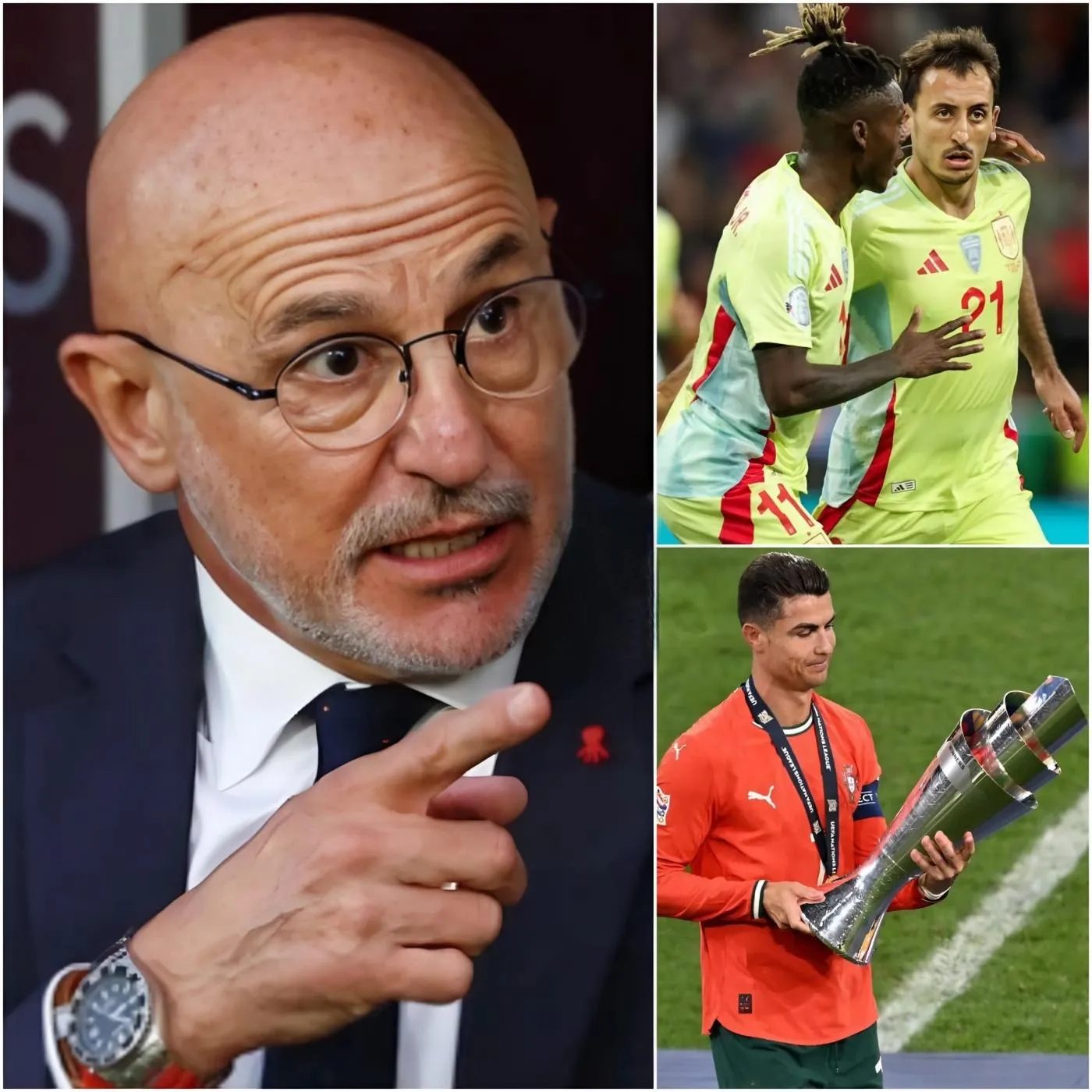 Cover Image for ¡Luis de la Fuente Lanza una Declaración Alucinante, Señalando a los 3 Peores Jugadores en el Partido contra Portugal – La Reacción del Equipo Entero lo Deja Atónito y Sin Palabras!