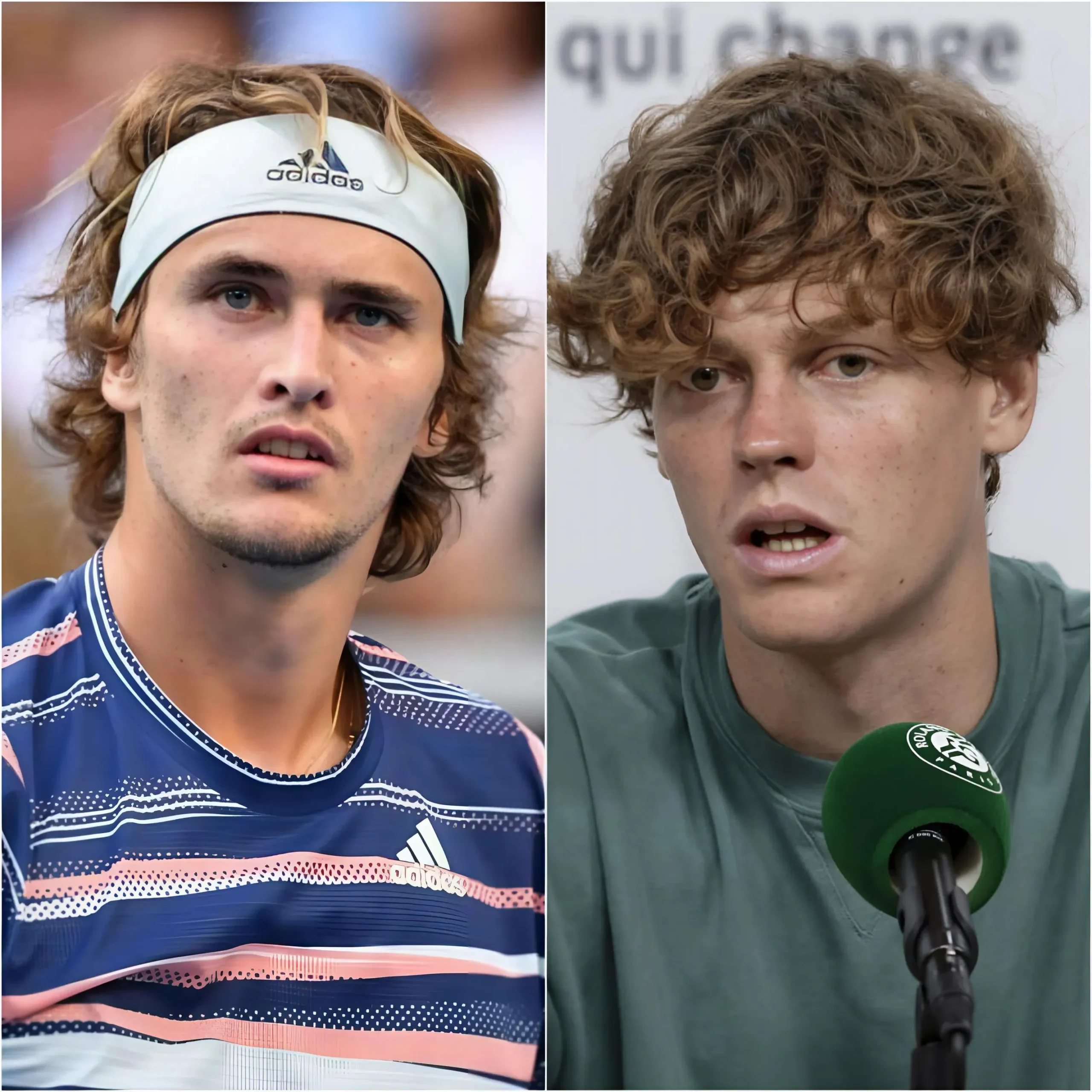 Cover Image for Alexander Zverev has made a shocking claim that Jannik Sinner is overrated and stated that most of his wins are largely accidental and the result of luck, a fact that became clearer after his crushing defeat to Carlos Alcaraz in the Roland Garros final. Sinner responded to this comment with a sarcastic nine-word reply that left Zverev speechless, and the tension has reached unprecedented levels.