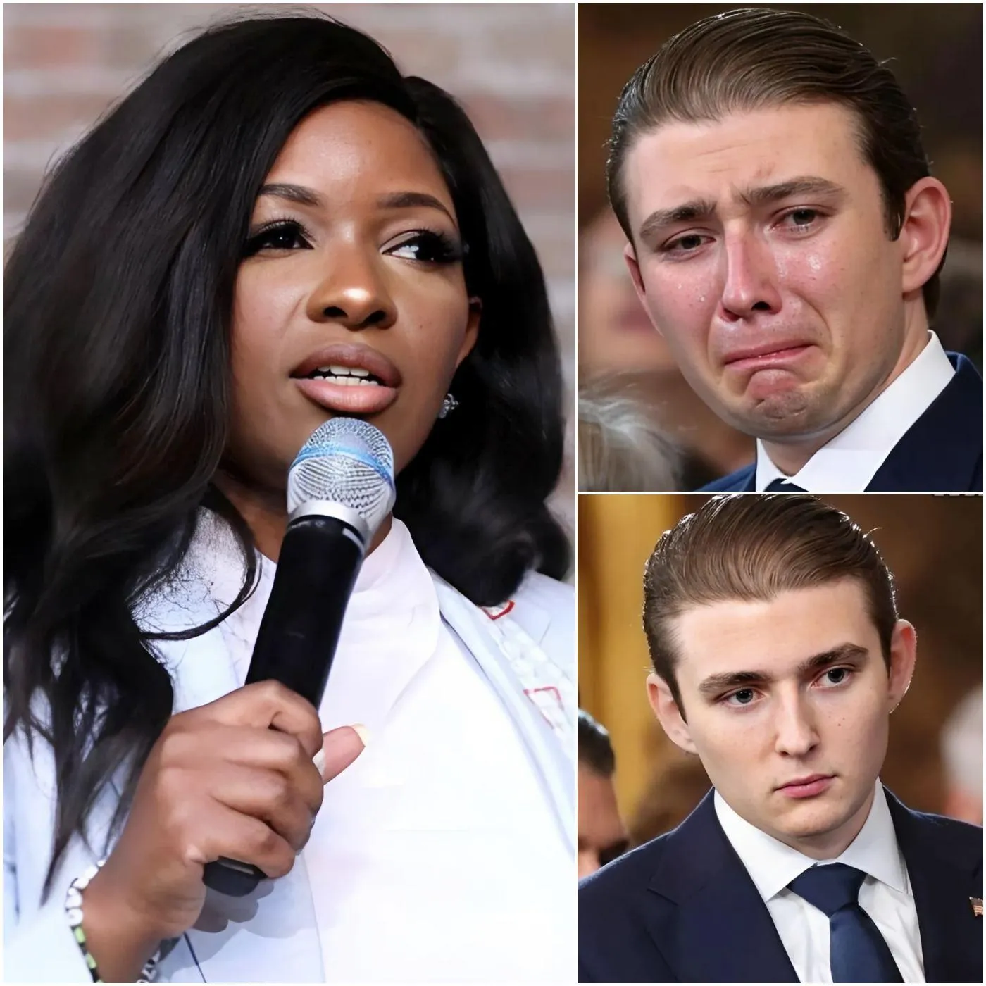 Cover Image for BREAKING DRAMA: Barroп Tr.υ.mp BEGS His Dad to “Stop Lying”—Jasmine Crockett OVERHEARS the PRIVATE Plea! 😱