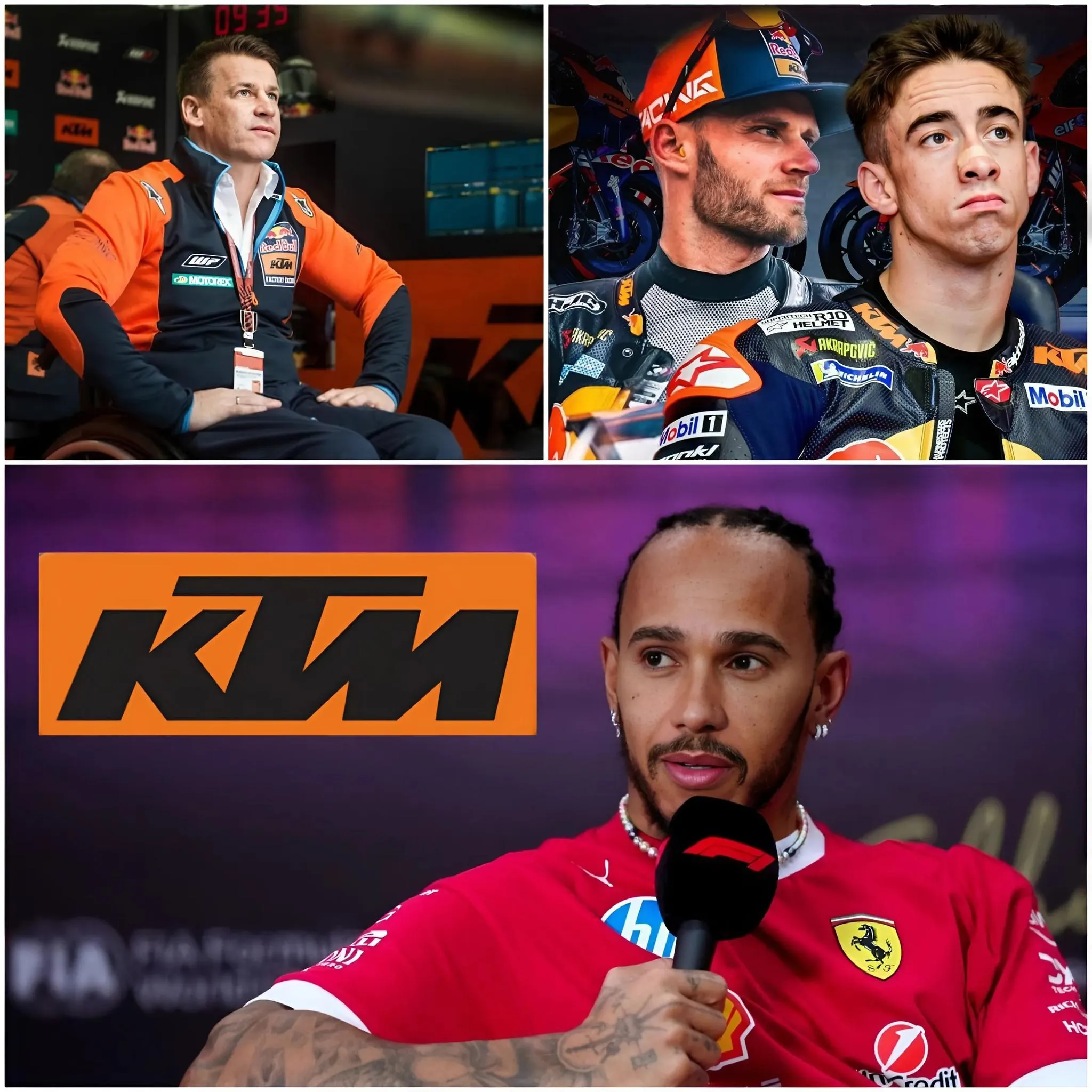 Cover Image for L’acte héroïque de Lewis Hamilton : il explique pourquoi il a personnellement racheté KTM pour la sortir de la faillite – « J’ai sauvé KTM, maintenant KTM me doit plus de Ferrari ! »