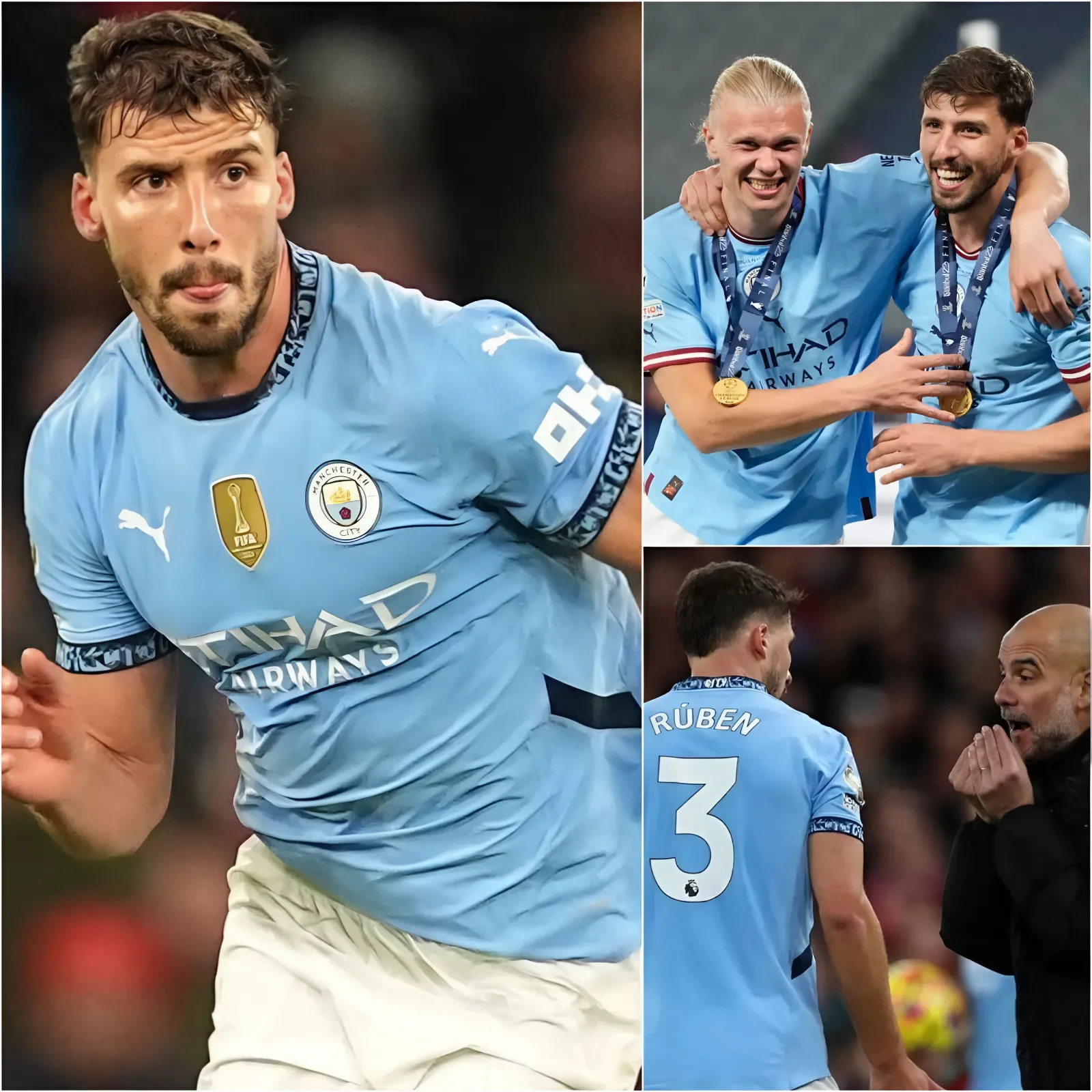 Cover Image for Ruben Dias’ Transfer Value Soars by 50 Million Euros, Making Him One of the Most Valuable Players in Manchester City’s Current Squad. He Achieved This Thanks to the Following Reasons 👇👇