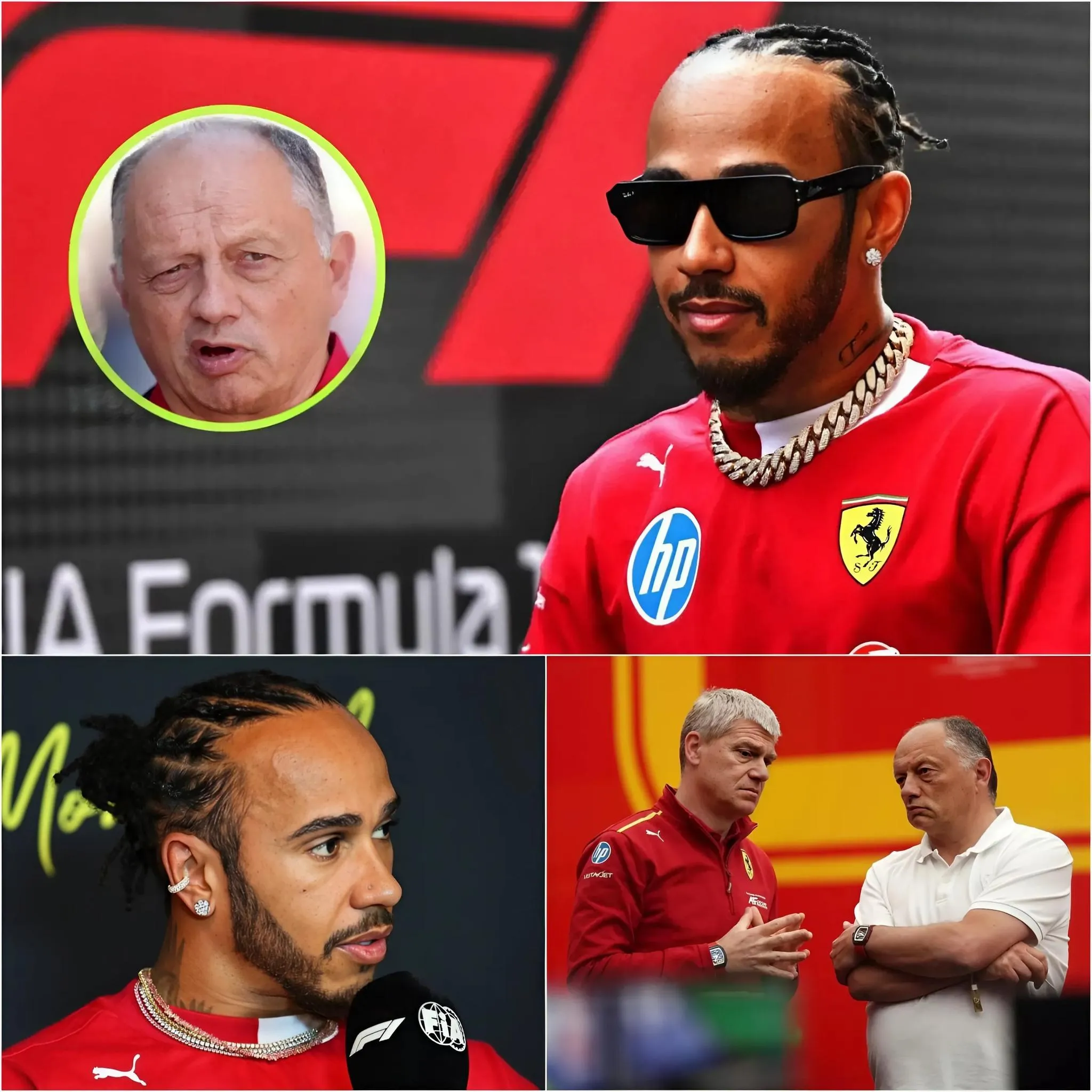 Cover Image for Más notícias: Lewis Hamilton pede que as pessoas “parem de inventar coisas” enquanto a Ferrari esclarece os rumores sobre Fred Vasseur
