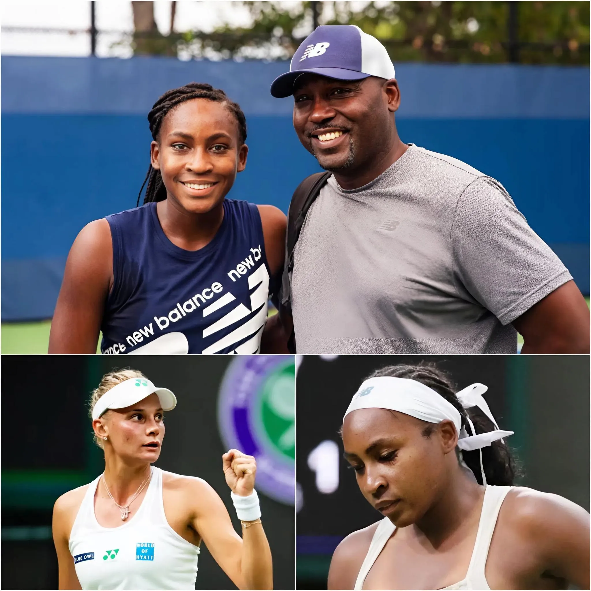 Cover Image for SUDDENLY: Coco Gauff SHOCKINGLY loses to Dayana Yastremska at Wimbledon, causing her father to angrily leave during the match. Coco Gauff immediately spoke out, explaining why her father left, with tears in her voice. Fans, who were aware of the situation, offered comfort and sent her warm comments!