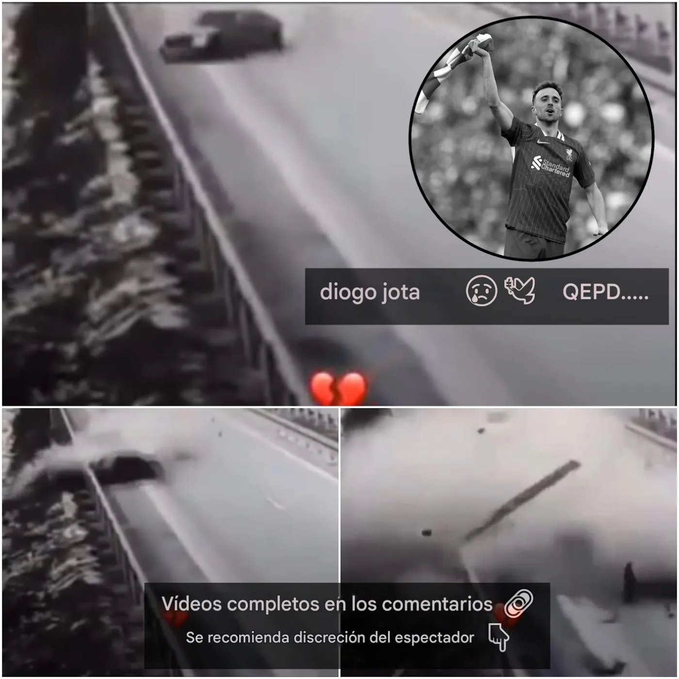Cover Image for ¡NOTICIA DE ÚLTIMA HORA! Acaban de liberarse las imágenes de las cámaras de seguridad que capturan la secuencia completa del trágico accidente que se cobró la vida de Diogo Jota. El video arroja nueva luz sobre lo que realmente sucedió esa noche…