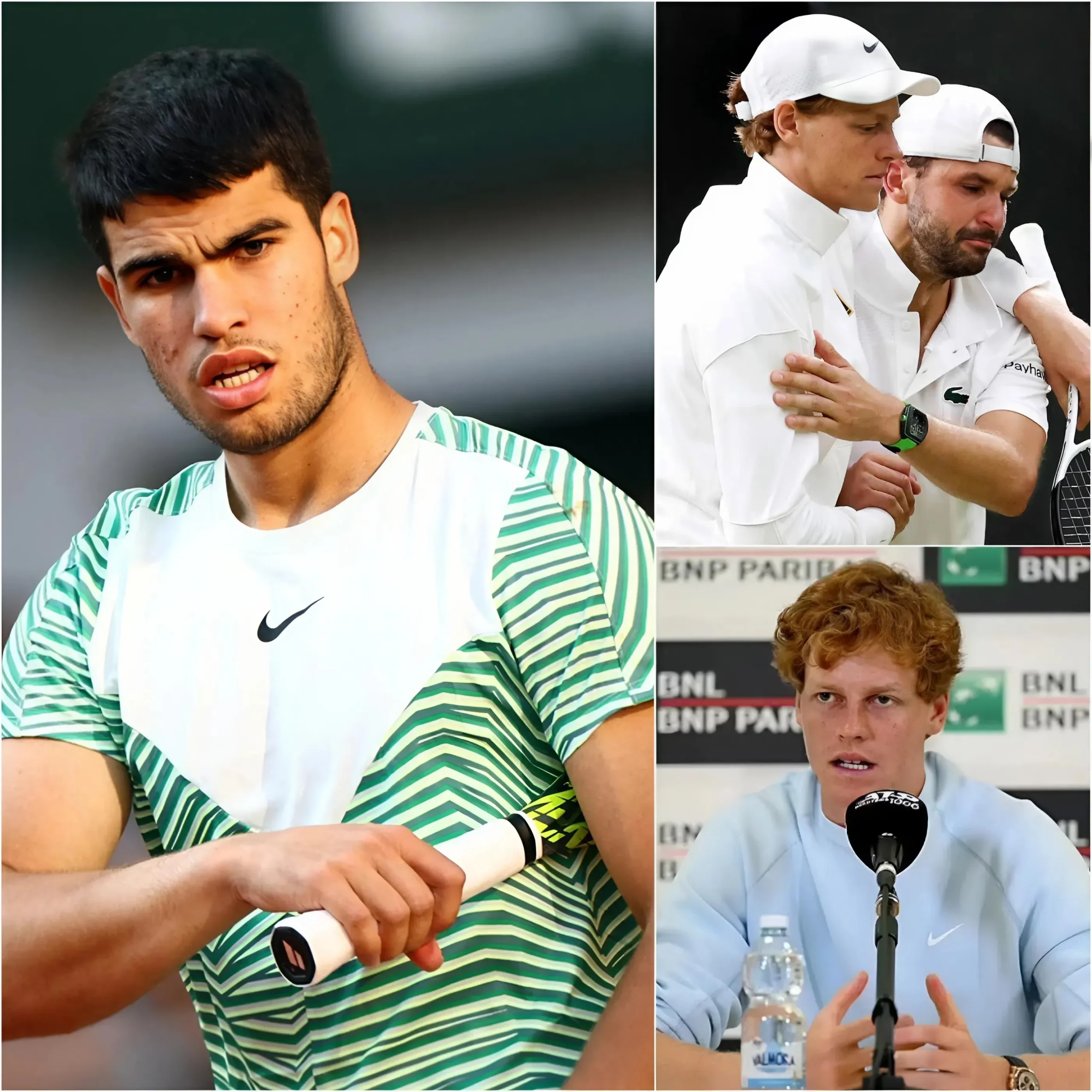 Cover Image for 🔥ÚLTIMA HORA: Carlos Alcaraz llama a Sinner un “JUGADOR AFORTUNADO” tras llegar a cuartos de final sin usar ninguna fuerza — Sinner responde con 5 palabras que hacen vitorear a todo el público de Wimbledon