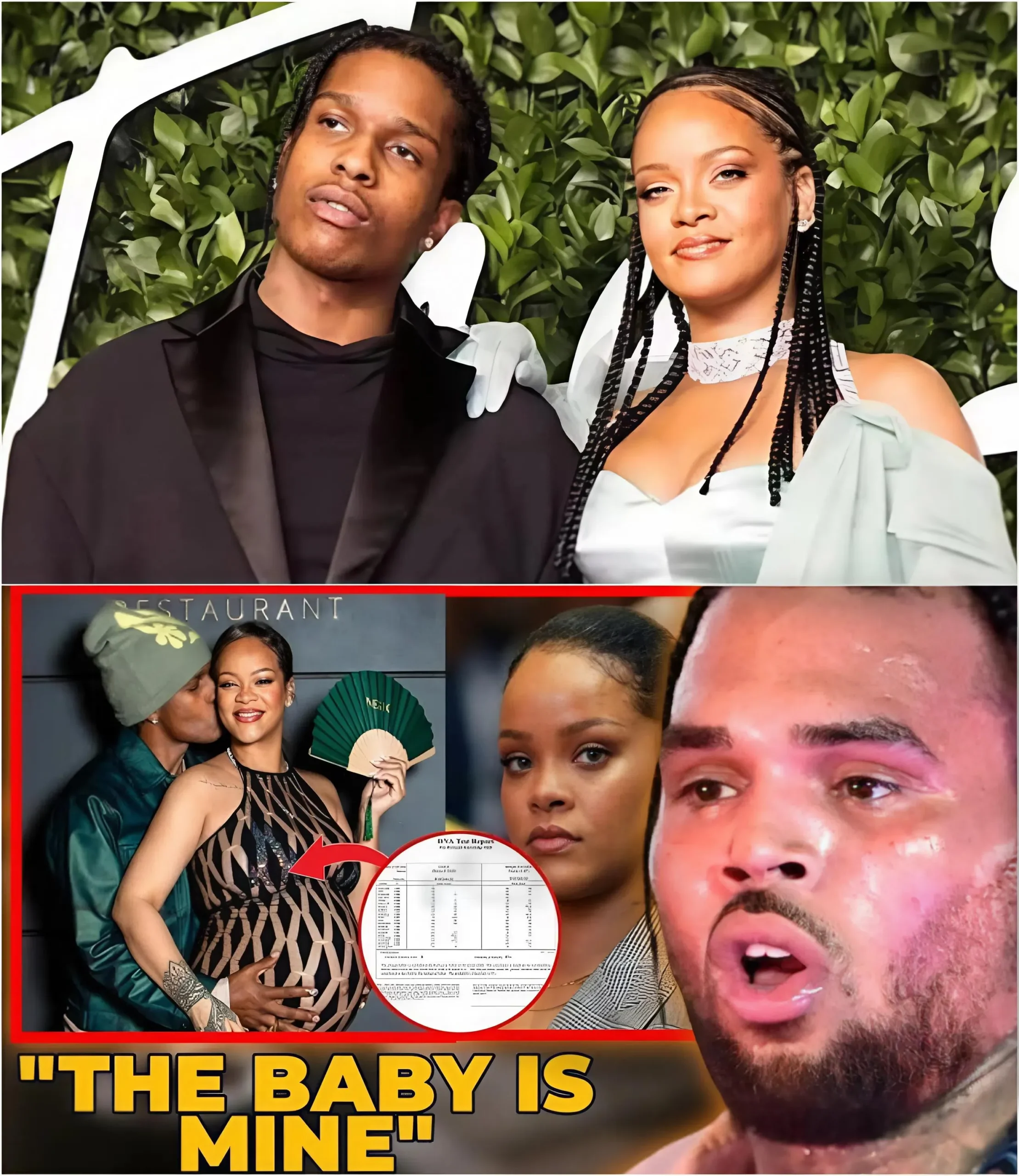 Cover Image for Chaos Unfolds as Chris Brown Demands DNA Test on Rihanna’s Third Child—The Sh0-cking Reason Behind His Request!