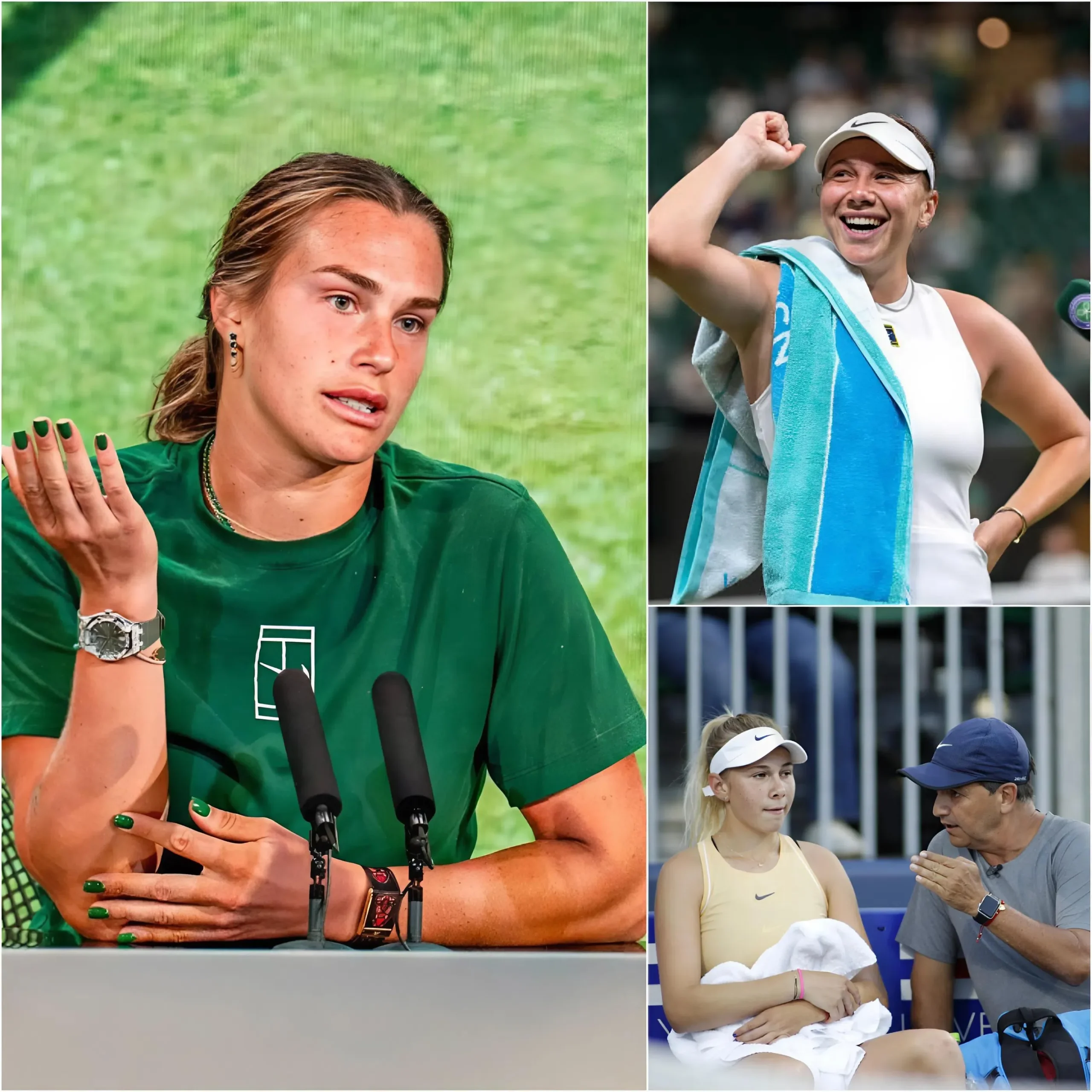 Cover Image for ”INJUSTO PARA MÍ” Aryna Sabalenka CONFIRMÓ que estaba hablando para denunciar a Anisimova y envió una carta de dos páginas a Wimbledon, durante la cual Aryna Sabalenka fue captada cambiando secretamente las tácticas basándose en el estudio de los partidos anteriores de Aryna Sabalenka.