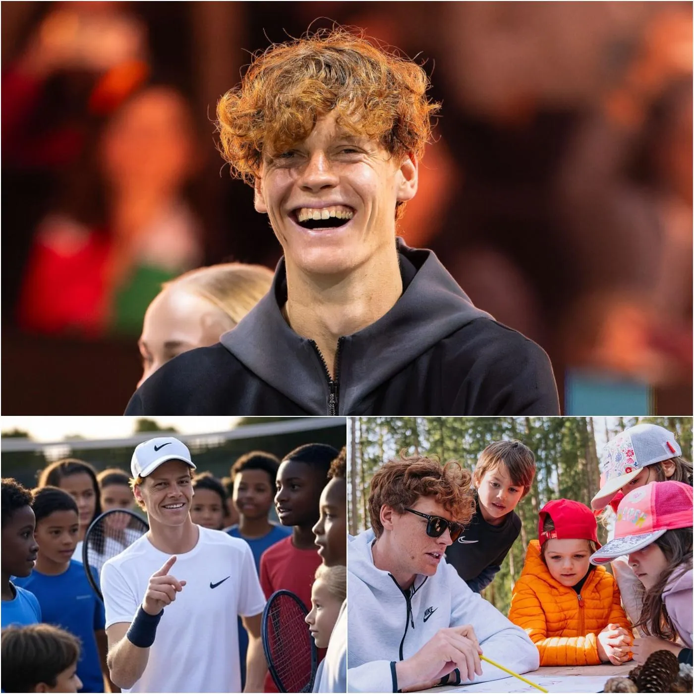 Cover Image for CONFERMATO: Jannik Sinner ha sbalordito i media italiani con la sua decisione SCIOCCANTE dopo la vittoria di Wimbledon: ha donato il 50% del premio in denaro per sostenere i bambini italiani amanti del tennis che non possono permettersi di giocare, lasciando i fan in commozione per la sua mossa inaspettata.