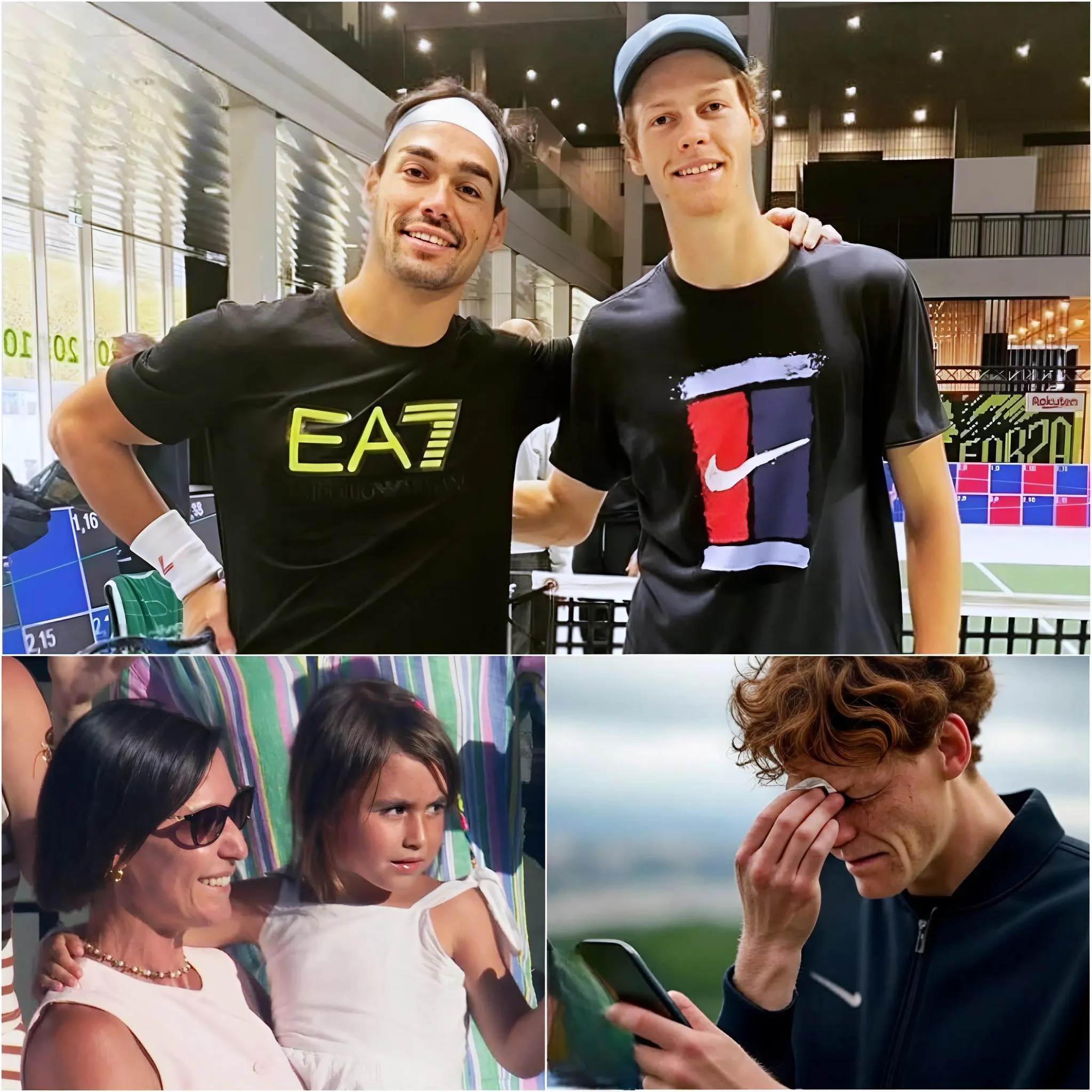 Cover Image for 2 Minuti Fa: Jannik Sinner Ha Rivelato Che, Dopo La Sua Vittoria A Wimbledon, Fabio Fognini Lo Ha Chiamato. Una Telefonata Breve, Di Soli 30 Secondi, Ma Carica Di Emozioni, Seguita Da Un Video Di Congratulazioni Della Figlia Di Fognini, Farah Fognini “sinner, Ti Faccio I Miei Auguri! Ci Vediamo Alla Festa, Ok?” Queste Parole Calorose Hanno Commosso Sinner Fino Alle Lacrime.