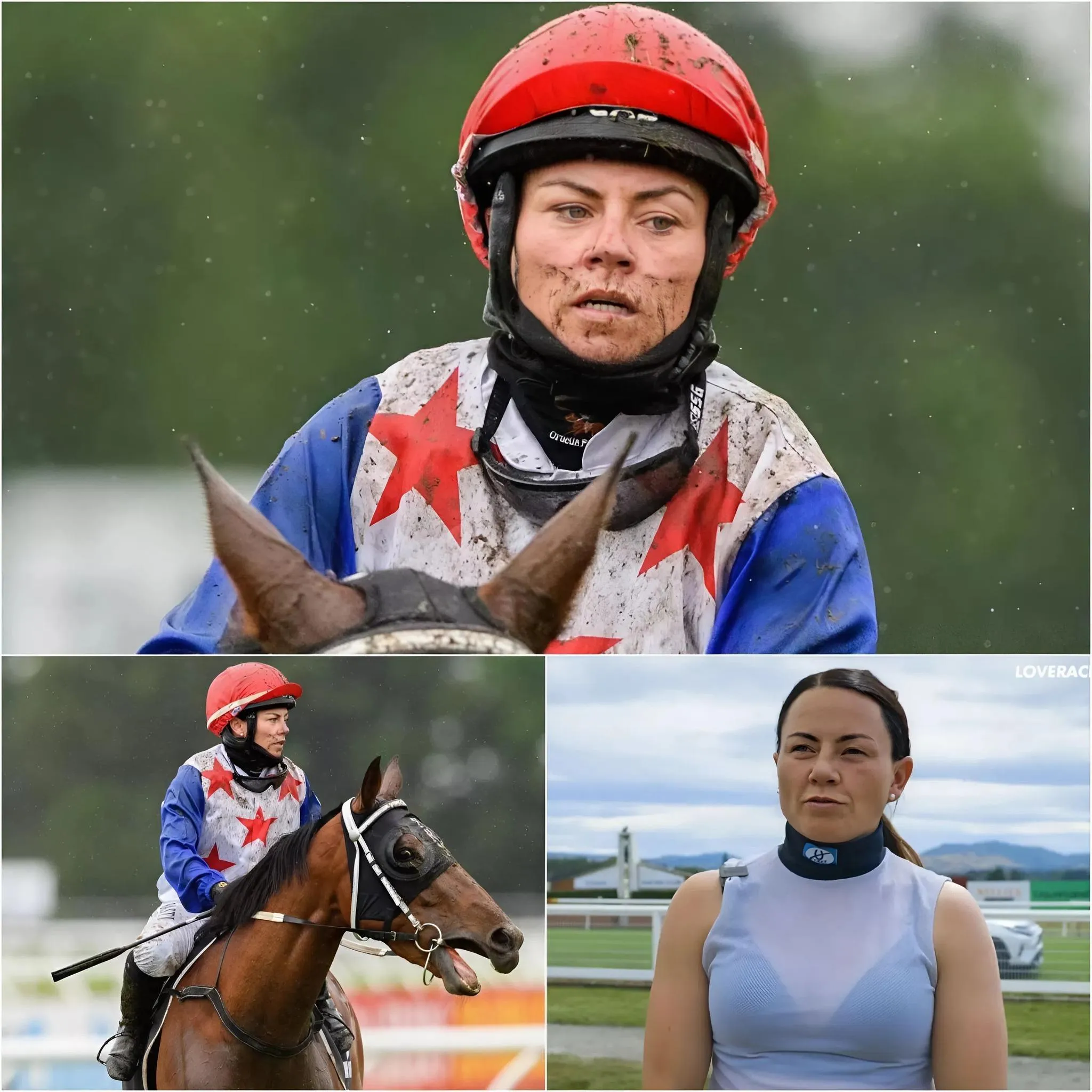 Cover Image for 🔥 RACING TRAGEDY SHOCKS THE JOCKEY WORLD: ATHLETE WAS KICKED STRAIGHT IN THE FACE BY A HORSE, HAD TO HAVE HIS ENTIRE EAR STUCKED UP, AND A SKULL PIECE REMOVED FROM HIS HEAD – EXPERTS REVEAL “THIS PERSON SHOULD HAVE DIED” BUT THE TRUTH BEHIND THE STORY IS EVEN MORE SCARY