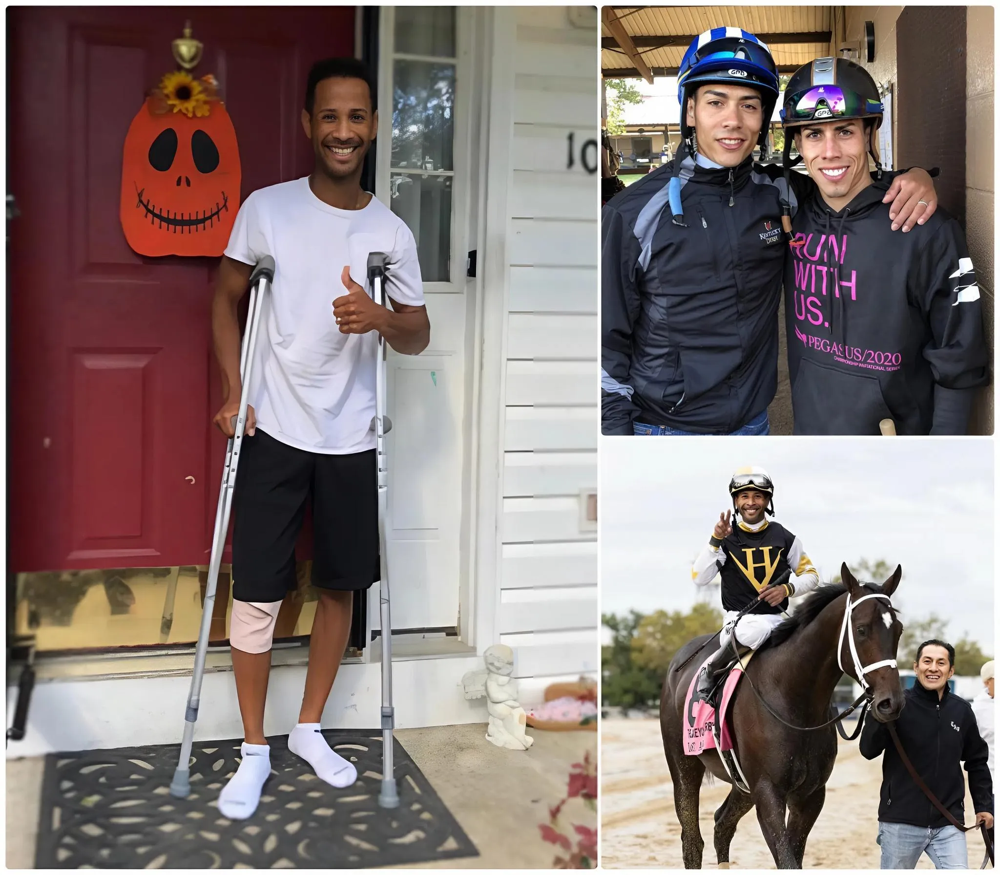 Cover Image for 💔 KENDRICK CARMOUCHE JUST LEFT THE OPERATING ROOM TO THE APPLAUSE OF Irad Ortiz Jr. and Jose Ortiz. And declared “I WILL BE BACK, FOR THE PEOPLE WHO ARE WAITING FOR ME AT THE RACETRACK” – THE ENTIRE SARATOGA JOCKEY WORLD SENT HIS WISHES AS HE ANNOUNCED HIS RETURN IN SEPTEMBER