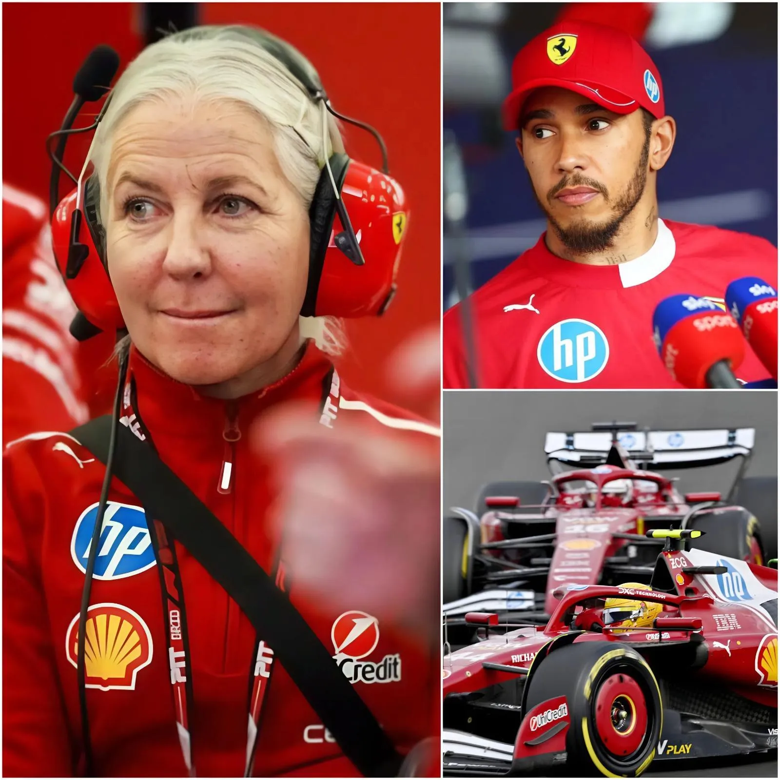 Cover Image for Angela Cullen ha ufficialmente detto addio alla Ferrari, lasciando una dichiarazione sconvolgente: “Non posso sopportare oltre,” dopo che Lewis Hamilton ha offerto una prestazione disastrosa in pista. Solo tre minuti dopo, Hamilton ha replicato con forza, gettando l’intero team Ferrari nel panico, costringendo il proprietario della Ferrari a intervenire per ristabilire l’ordine.