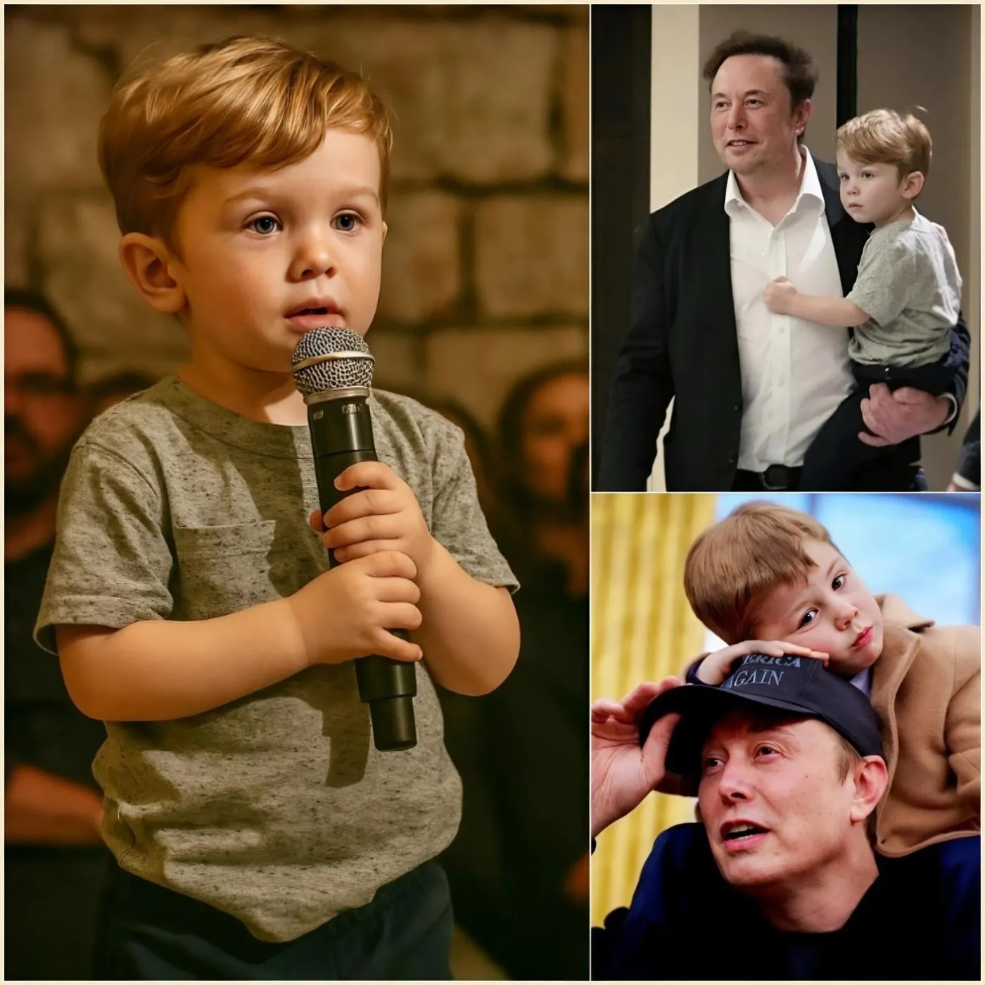 Cover Image for ¡El hijo de Elon Musk, X, acaba de dar su primer discurso — Lo que dijo sorprendió a millones de personas!