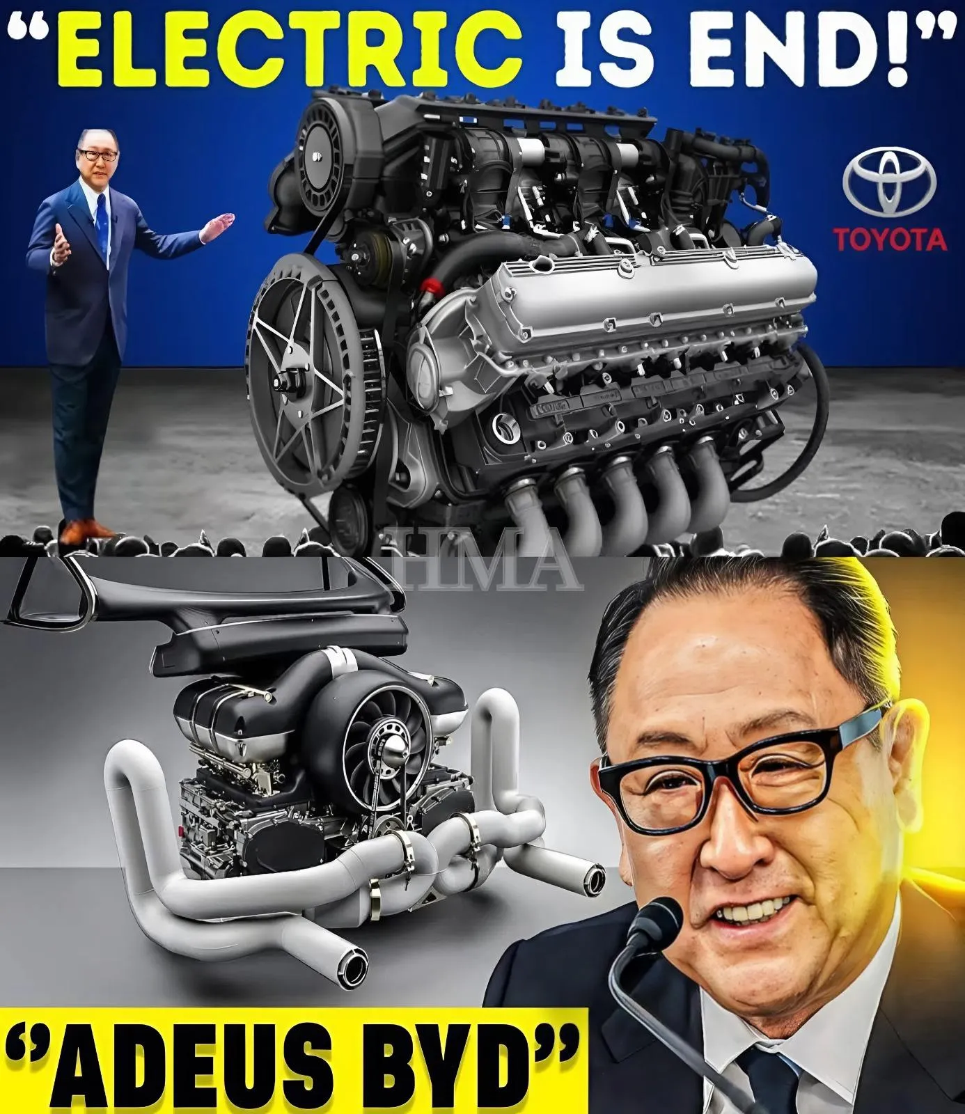 Cover Image for „Dieser neue Motor wird Elektroautos den Garaus machen“ – Die mutige Aussage des Toyota-CEO erschüttert die globale Autoindustrie