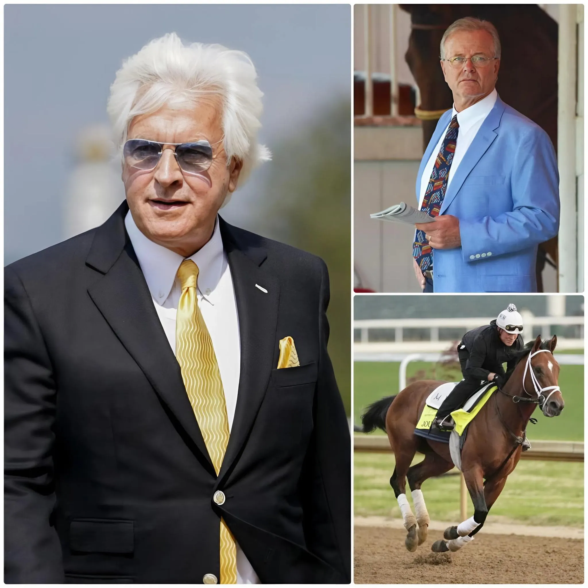 Cover Image for 🔥 Goal Oriented makes the Travers Stakes their own as Bob Baffert MAKES A STRONG DECLARATION to his jealous rivals – Bill Mott’s incredible action soon afterwards leaves him grinning foolishly in the storm