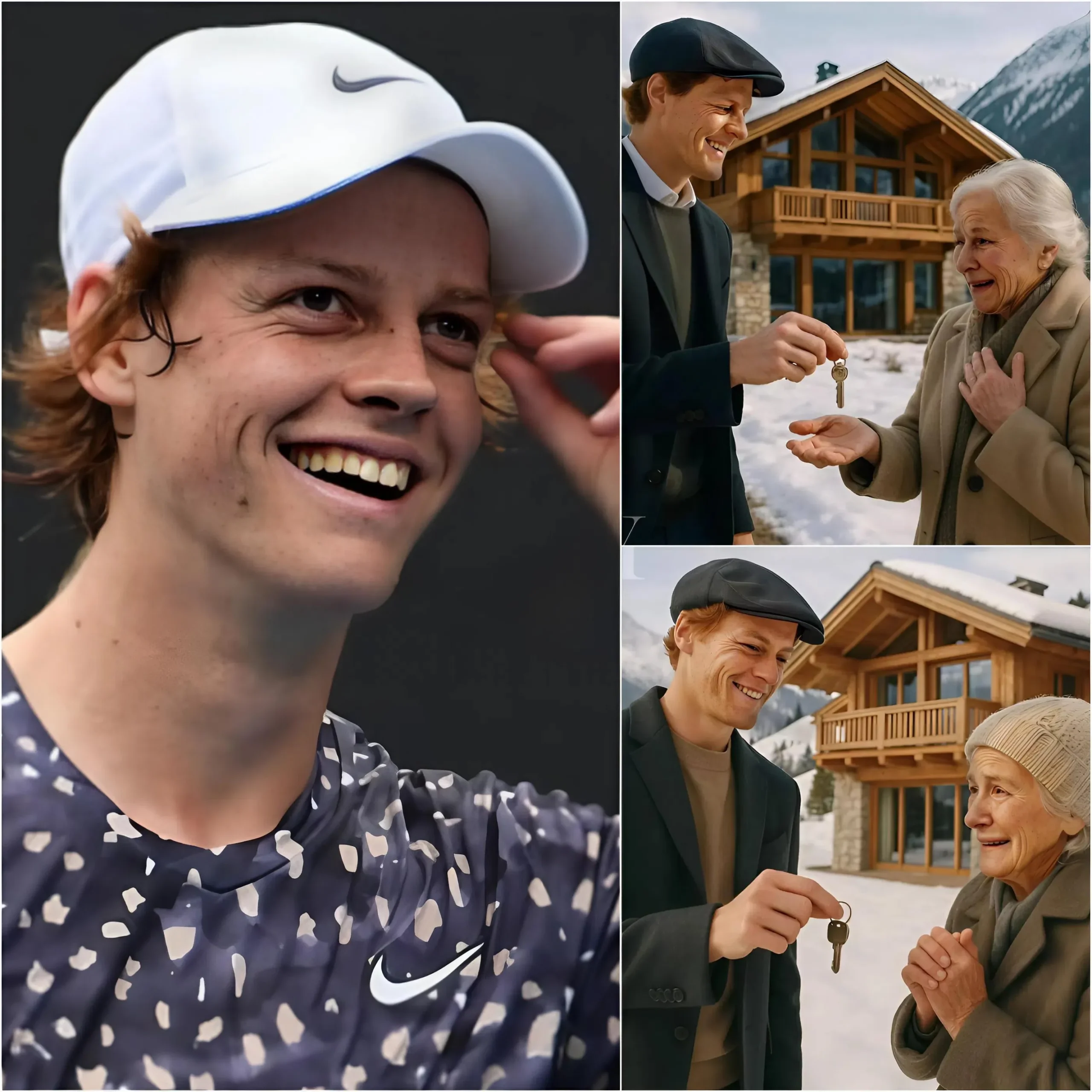 Cover Image for BUONE NOTIZIE: Jannik Sinner ha lasciato tutti a bocca aperta con un gesto che nessuno si aspettava: ha regalato alla sua storica governante, ormai in pensione, una lussuosa villa in stile alpino dal valore di 45 milioni di dollari, immersa nelle colline del Trentino.Solo gratitudine sincera per una donna che l’ha accompagnato fin da quando era bambino. Ma ciò che ha davvero colpito chi era presente è stata la reazione della governante: un silenzio carico di lacrime, seguito da un abbraccio che ha detto più di mille parole…