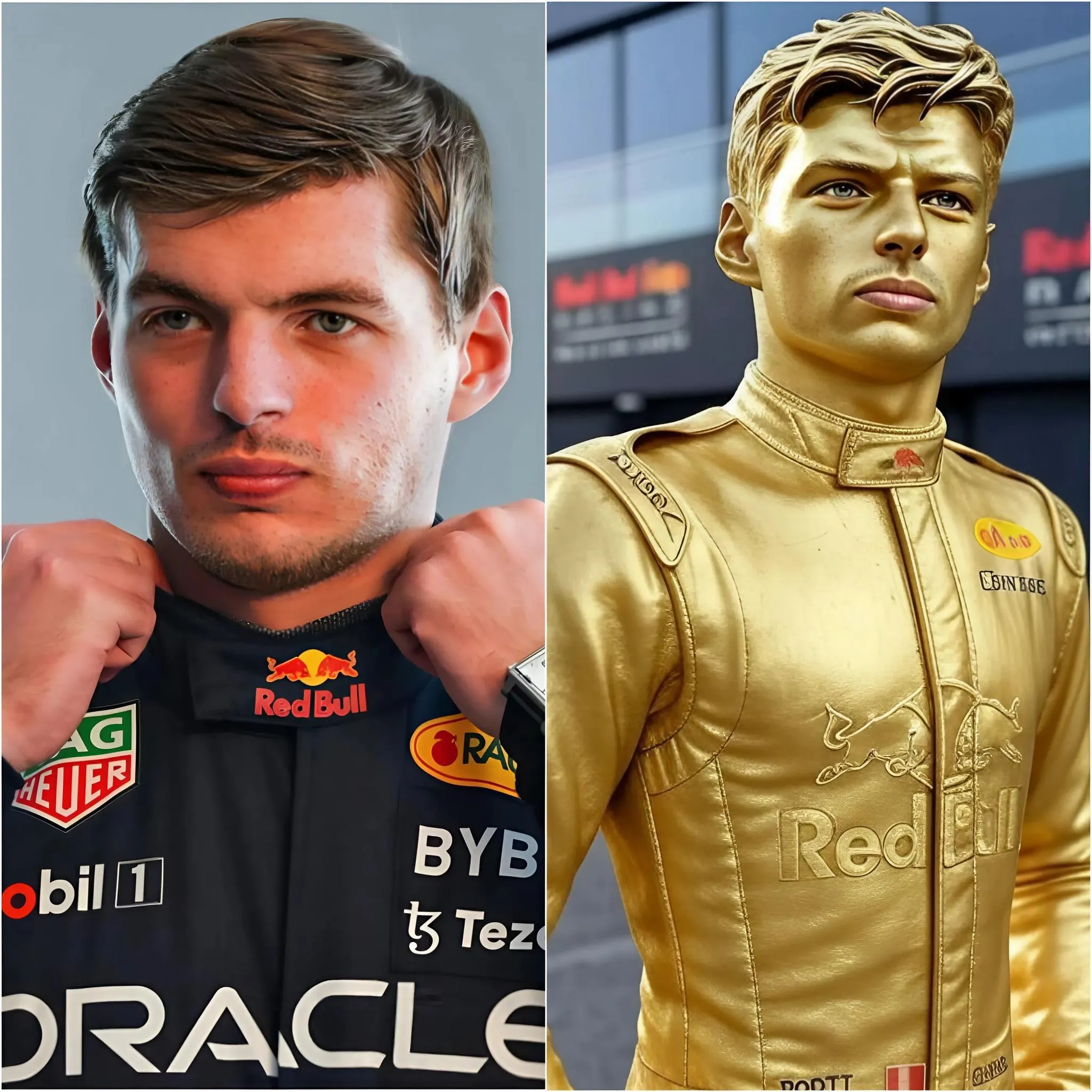 Cover Image for 🔴 GOOD NEWS: Red Bull Racing has approved $2.5 million to erect a statue of driver Max Verstappen outside its headquarters in Milton Keynes, Buckinghamshire, in recognition of his contributions during his time at Red Bull…