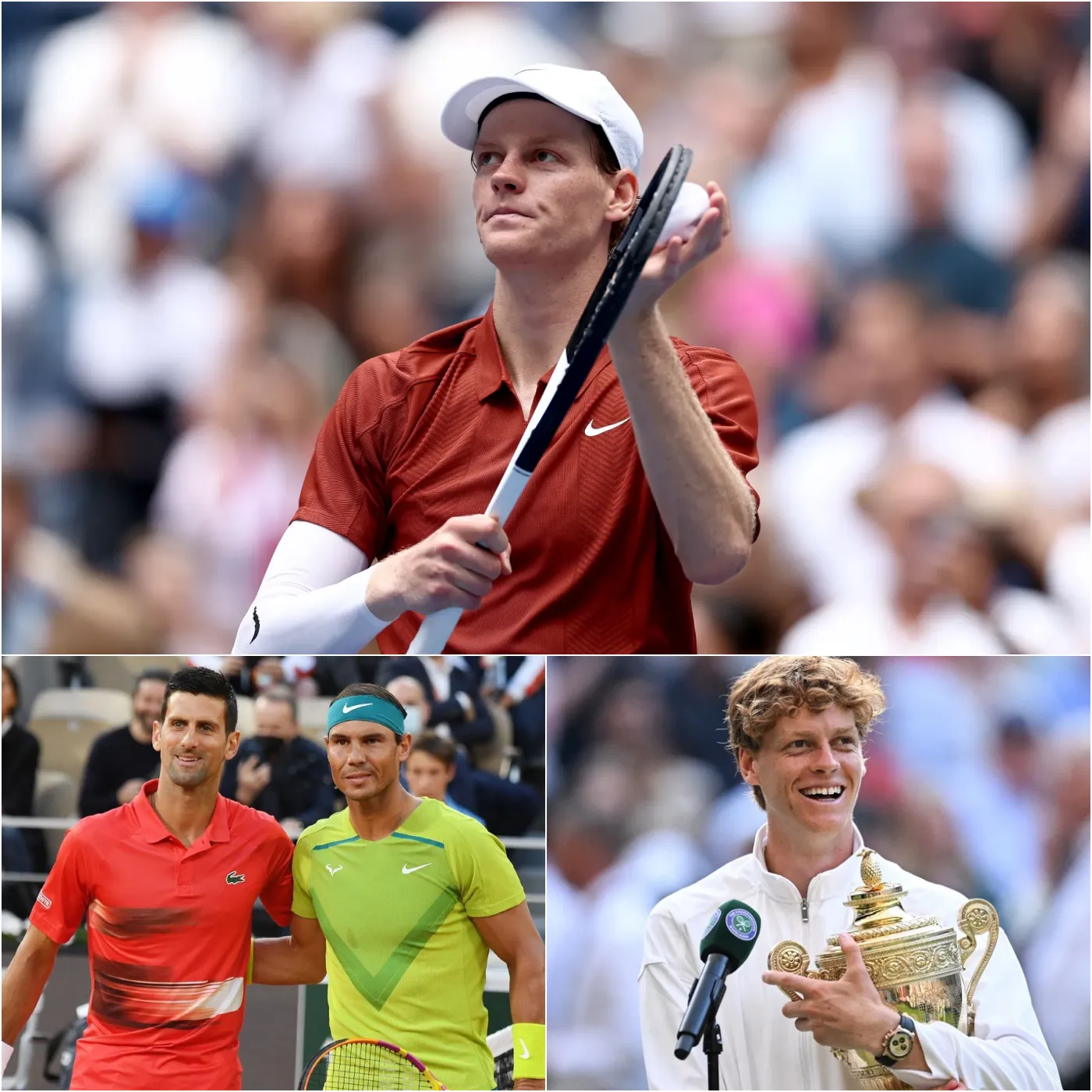 Cover Image for Jannik Sinner supera Nadal e Djokovic, raggiungendo un traguardo storico dopo la sua ultima vittoria agli US Open 2025.👇👇