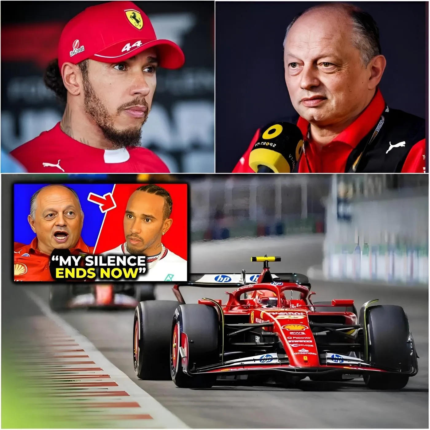 Cover Image for NOTIZIE CALDE🛑 Il POTENTE messaggio di Fred Vasseur a Lewis Hamilton sta ROMPENDO Internet!👇